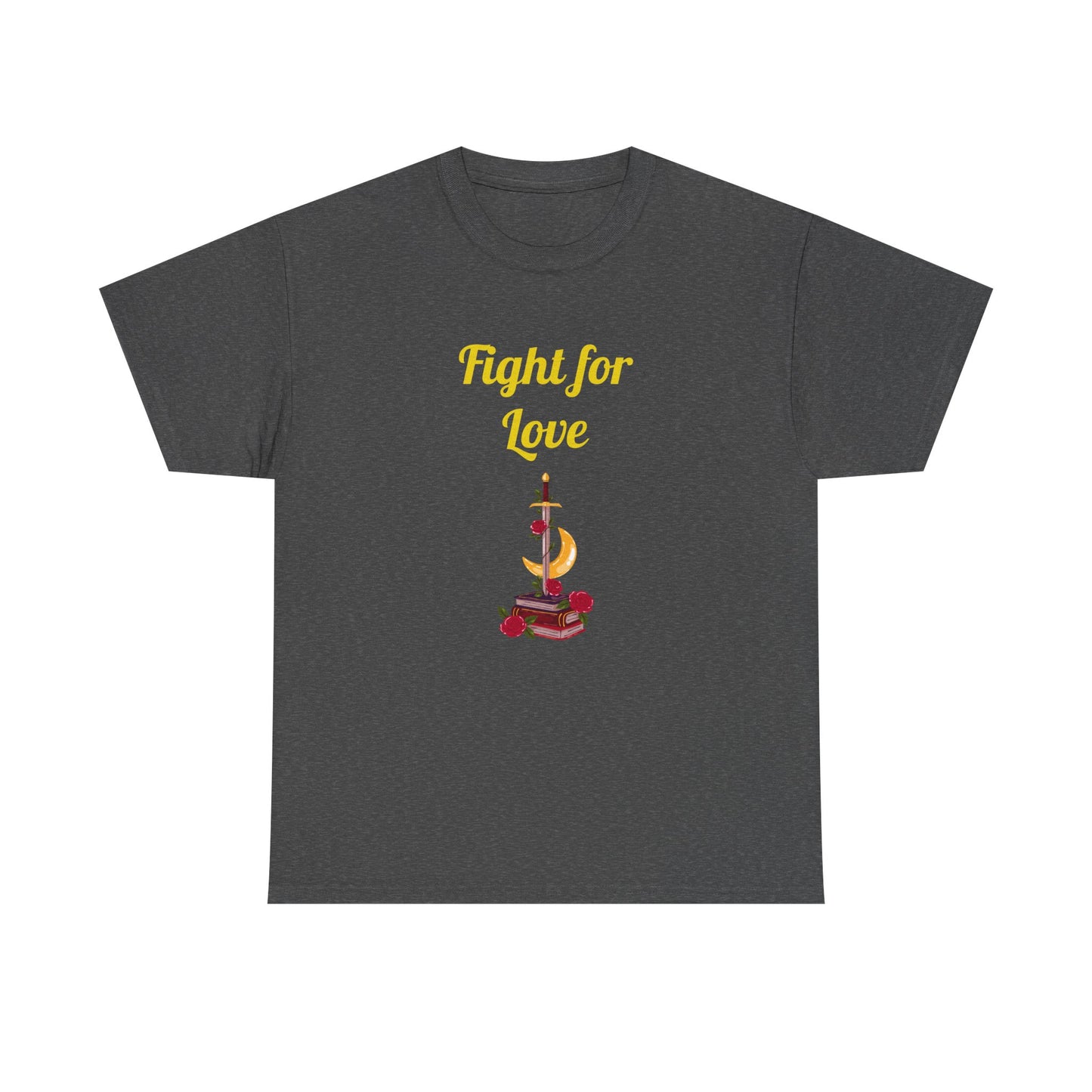 CA - Fight for Love -  Graphic Tee - Unisex Heavy Cotton T-Shirt Romance Books