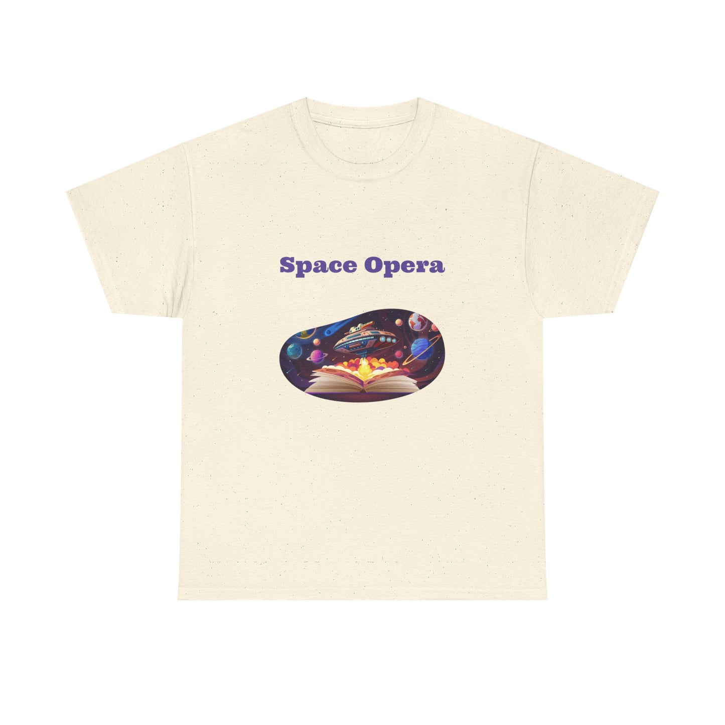 Space Opera -  Graphic Tee - Unisex Heavy Cotton T-Shirt Sci-Fi Books