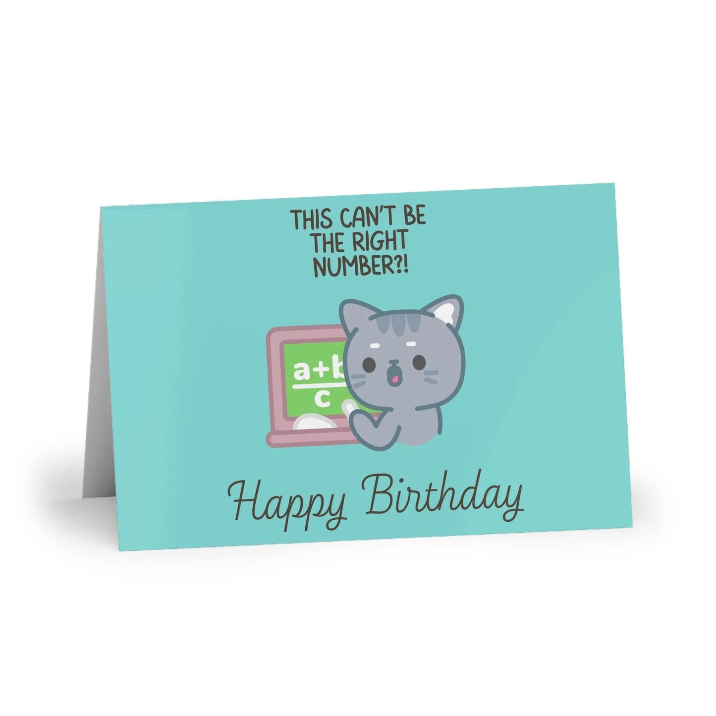 The Dreamer's Bookshop Cute "Not the right number" Cat Birthday Card - The Dreamer's Bookshop.