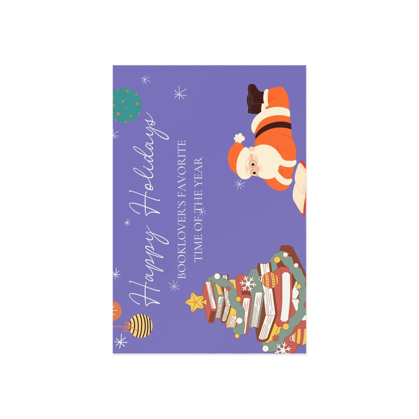 The Dreamer's Bookshop "Booklover's XMas" Cute Christmas Cards - The Dreamer's Bookshop.