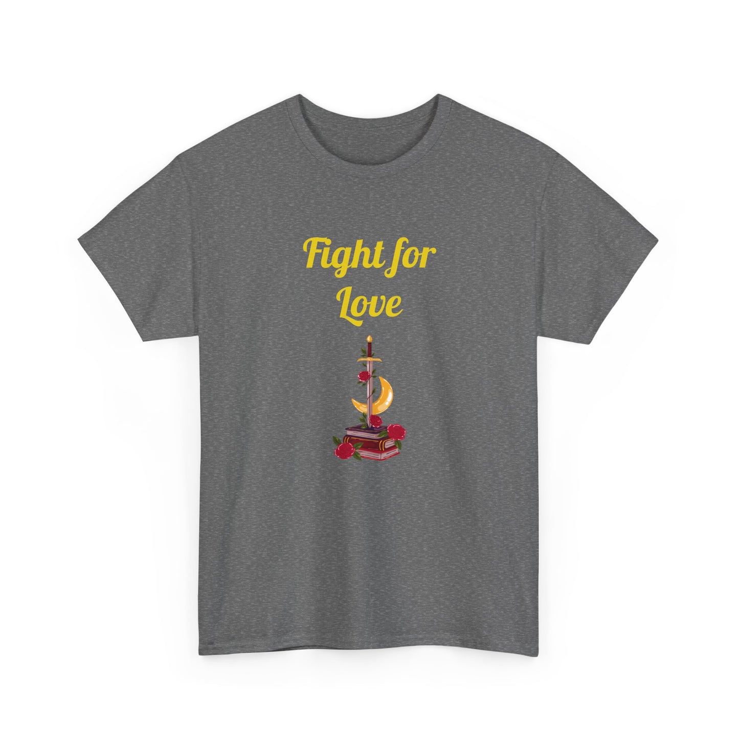 CA - Fight for Love -  Graphic Tee - Unisex Heavy Cotton T-Shirt Romance Books