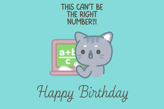 The Dreamer's Bookshop "Right Number" Happy Birthday Card - The Dreamer's Bookshop.