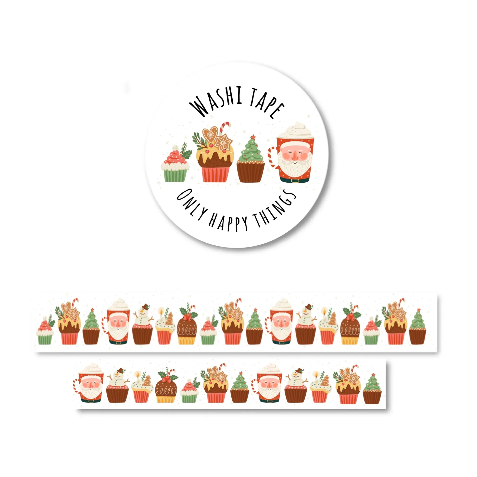 Only Happy Things Stationery - Washi tape kerstsnoepjes - The Dreamer's Bookshop.