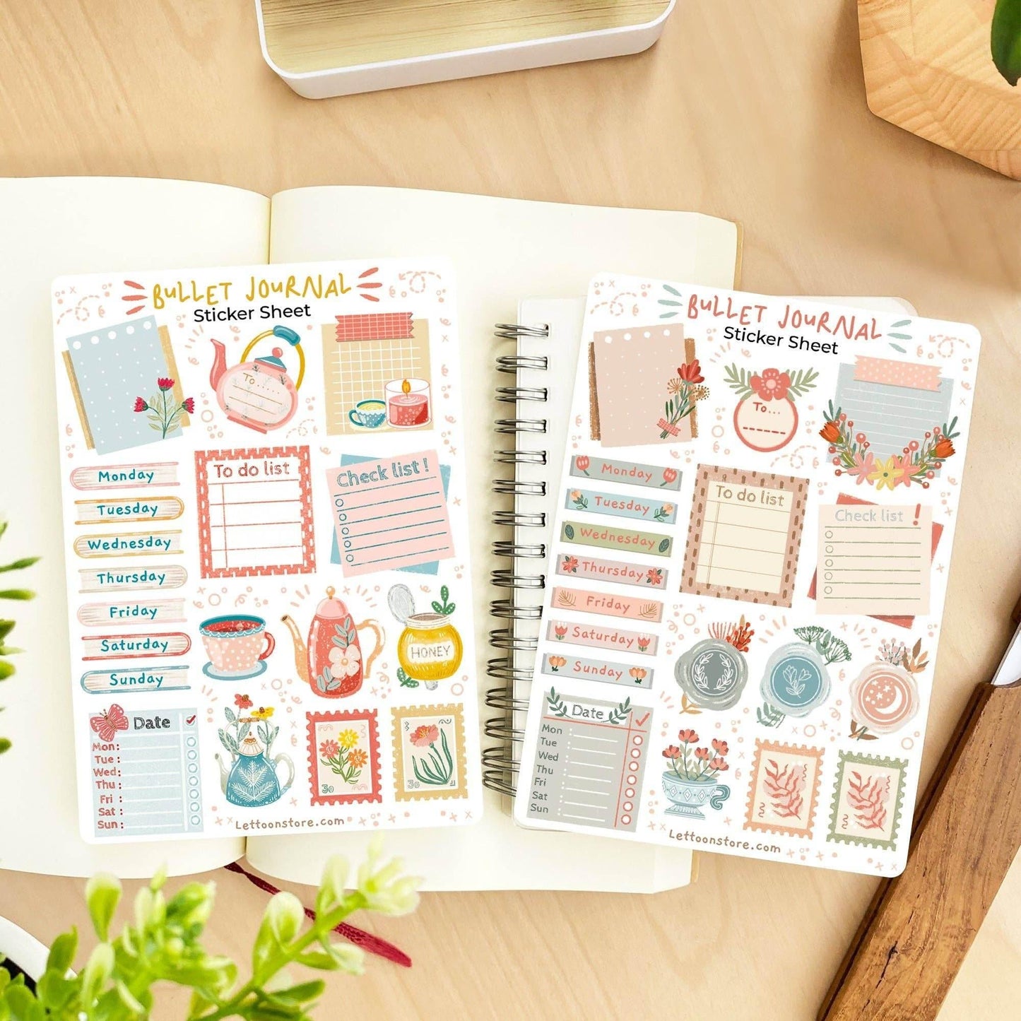 LETTOOn - Stickervel - Bullet Journal Essentials - The Dreamer's Bookshop.