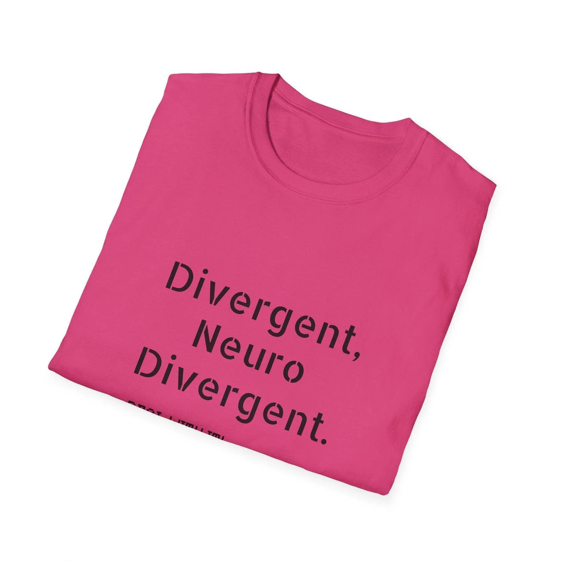 Divergent Neuro T-Shirt - Unisex Softstyle Tee for Neurodivergent Pride - The Dreamer's Bookshop.