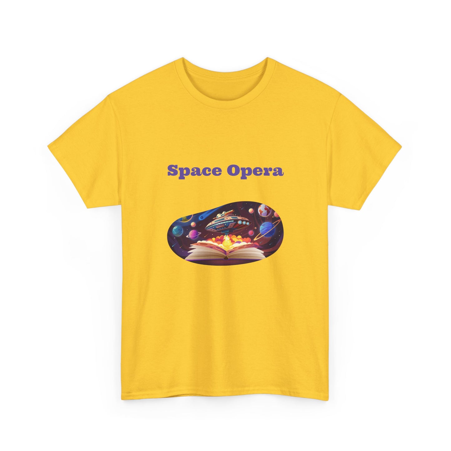 Space Opera -  Graphic Tee - Unisex Heavy Cotton T-Shirt Sci-Fi Books