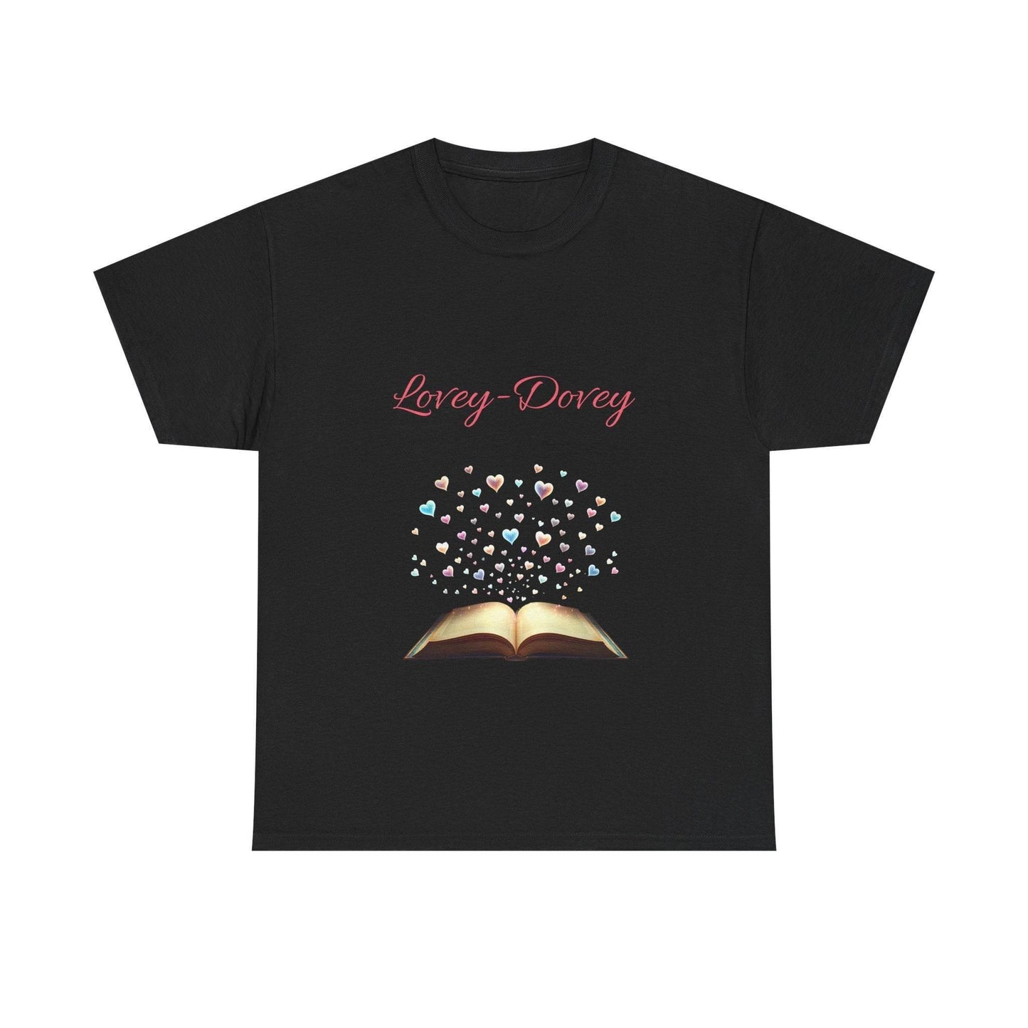 Lovey-Dovey - Unisex Heavy Cotton Tee - Sweet Romance - The Dreamer's Bookshop.