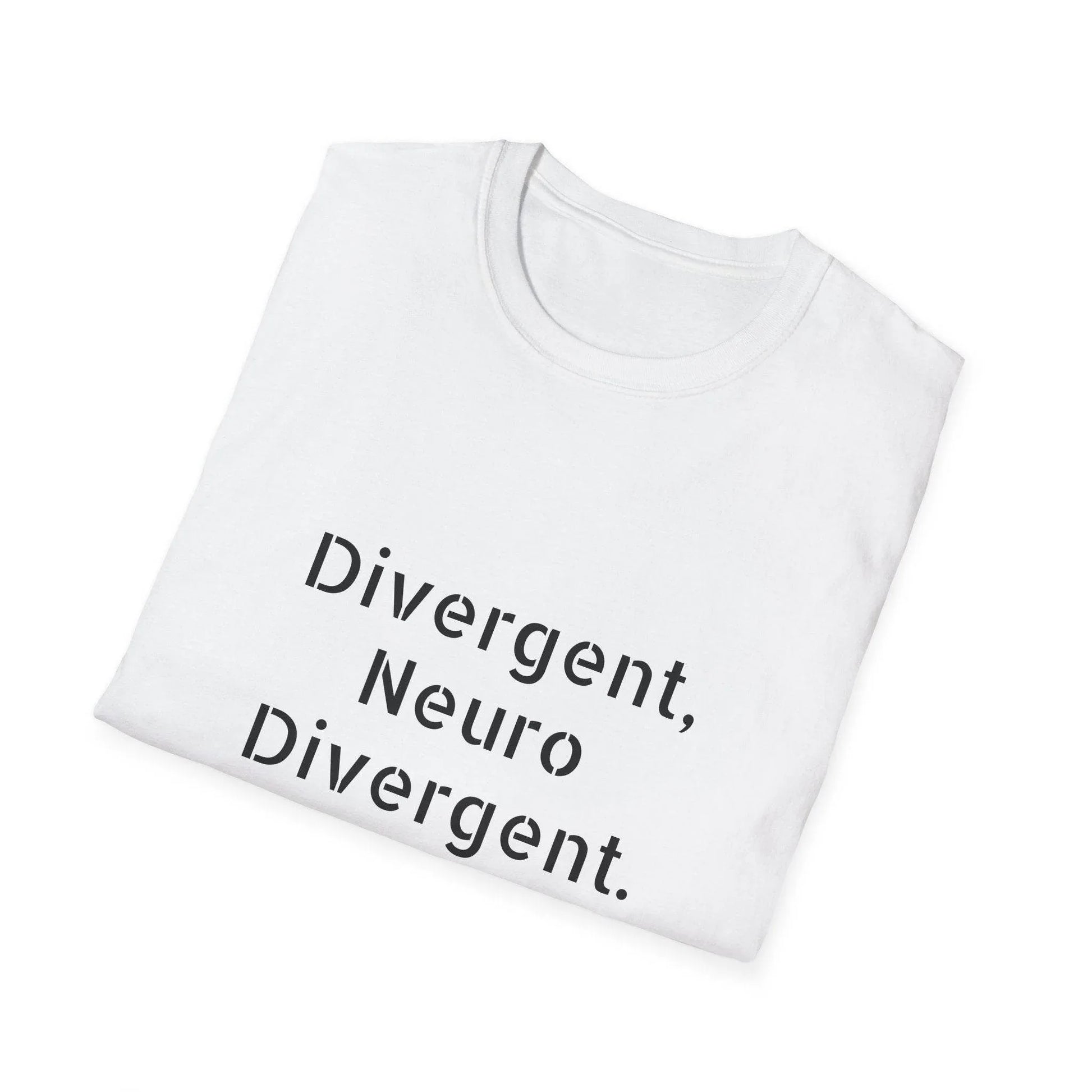 Divergent Neuro Divergent T-Shirt - Unisex Softstyle Tee for Neurodiversity Awareness - The Dreamer's Bookshop.