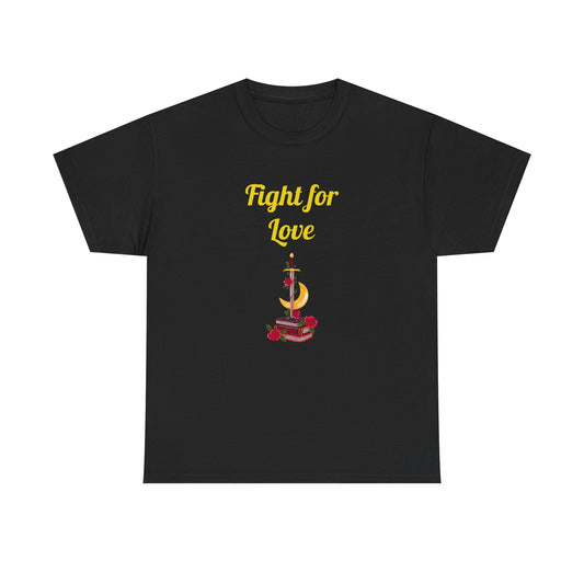 CA - Fight for Love -  Graphic Tee - Unisex Heavy Cotton T-Shirt Romance Books