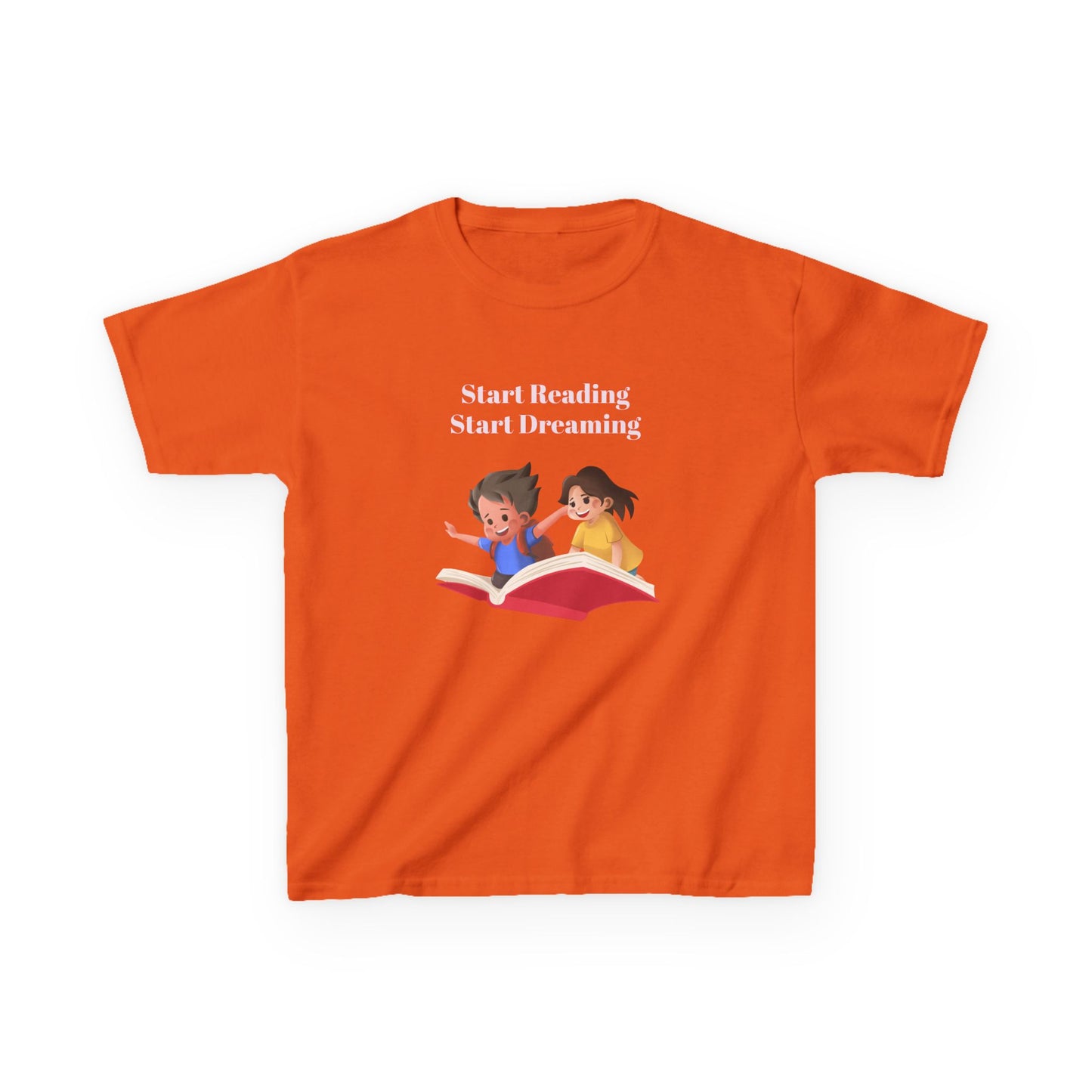 CA - Kids Heavy Cotton Tee - "Start Reading, Start Dreaming"