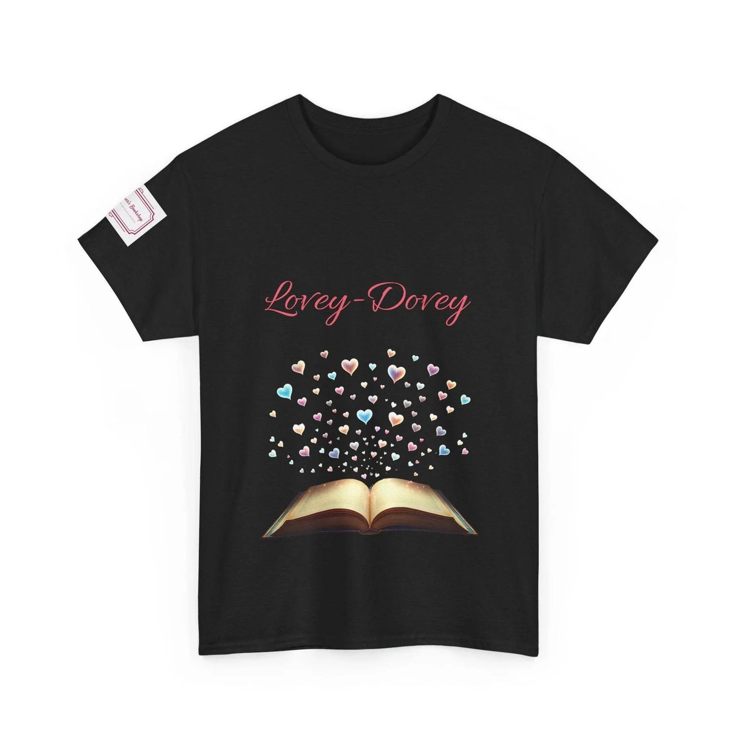 Lovey-Dovey - Unisex Heavy Cotton Tee - Sweet Romance - The Dreamer's Bookshop.