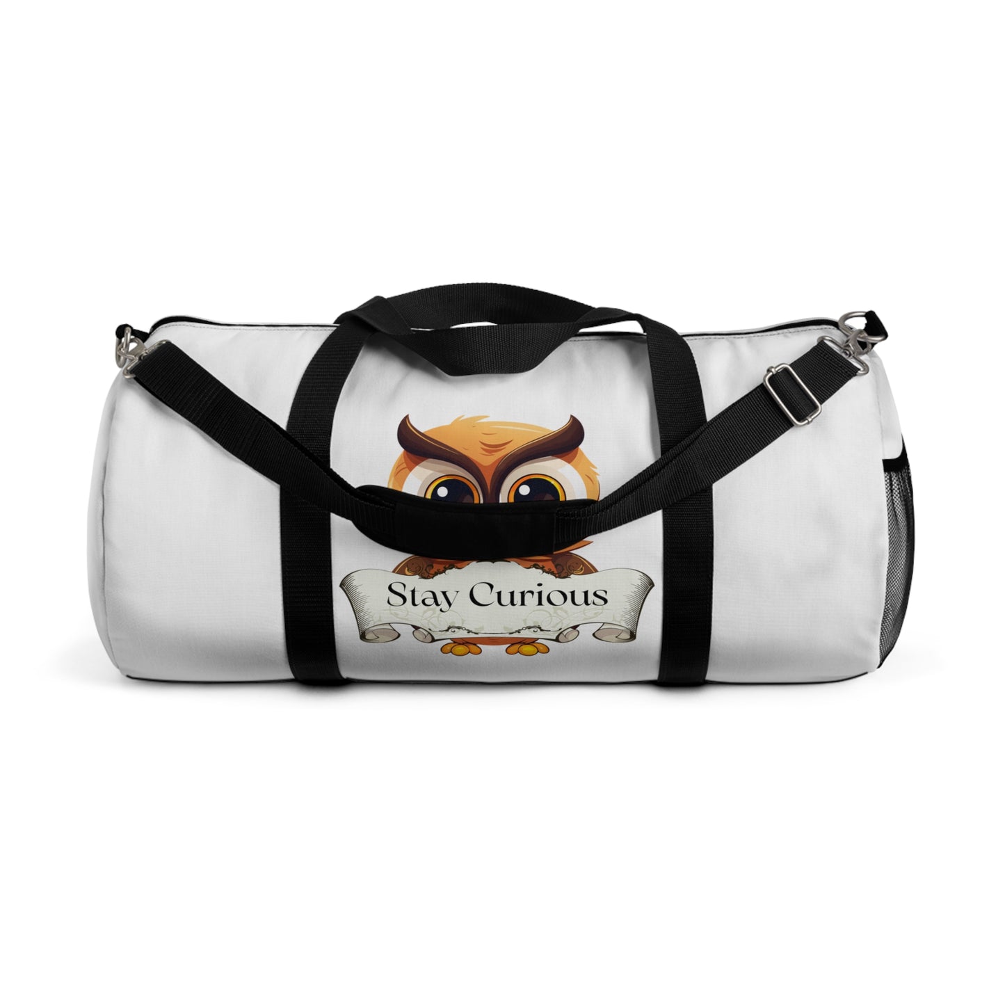 Book Lover's Duffel Bag - Stylish Storage "Stay Curious"