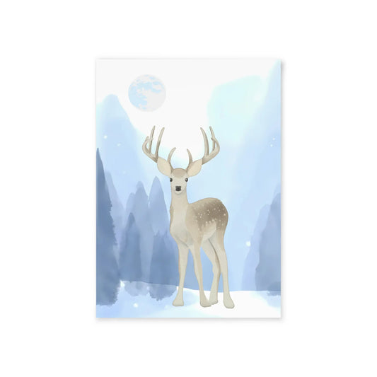 The Dreamer's Bookshop "Winter Deer" Christmas Card - The Dreamer's Bookshop.