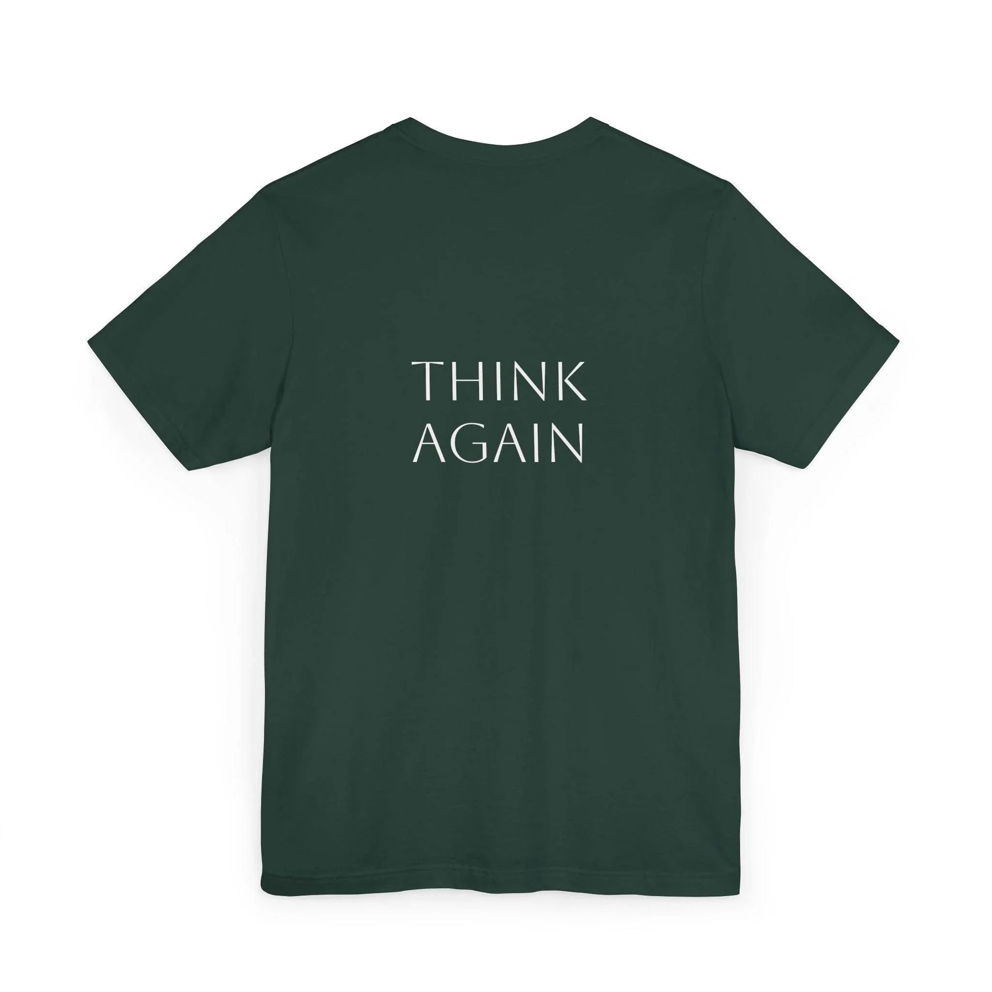 Inspirational Unisex Jersey T-Shirt - Think Again Vibe - The Dreamer's Bookshop.