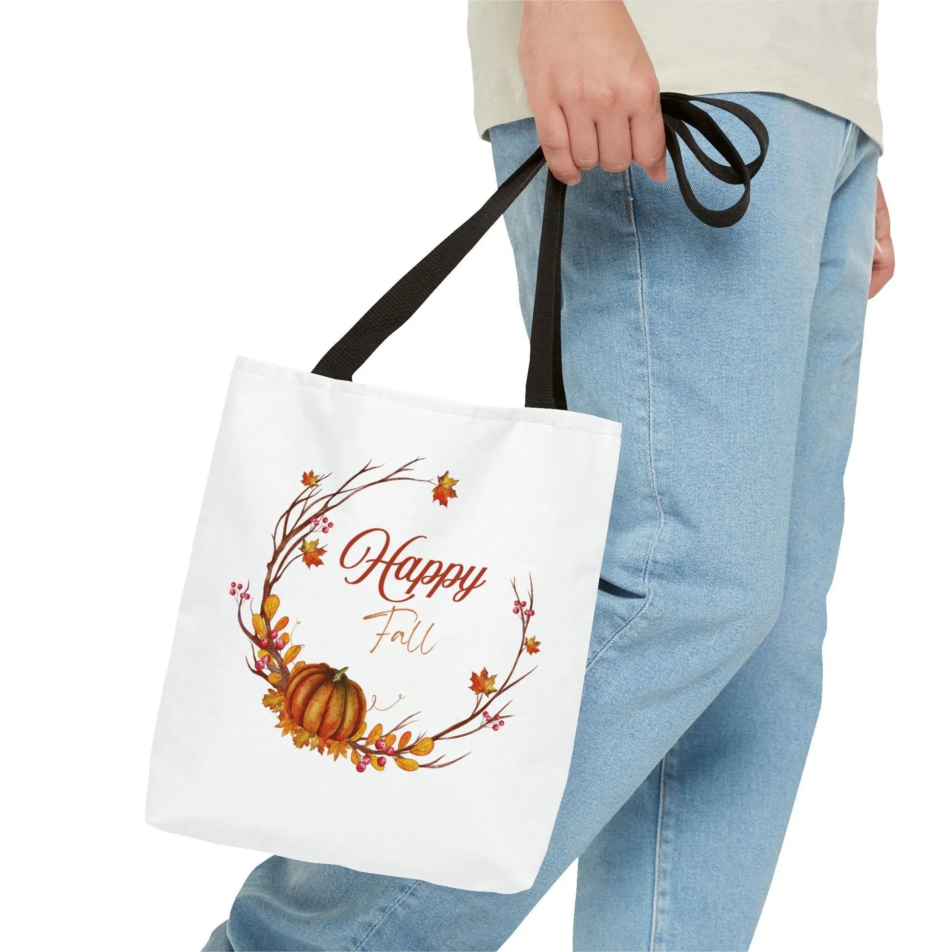 Happy Fall Tote Bag - Cozy Autumn Design - The Dreamer's Bookshop.