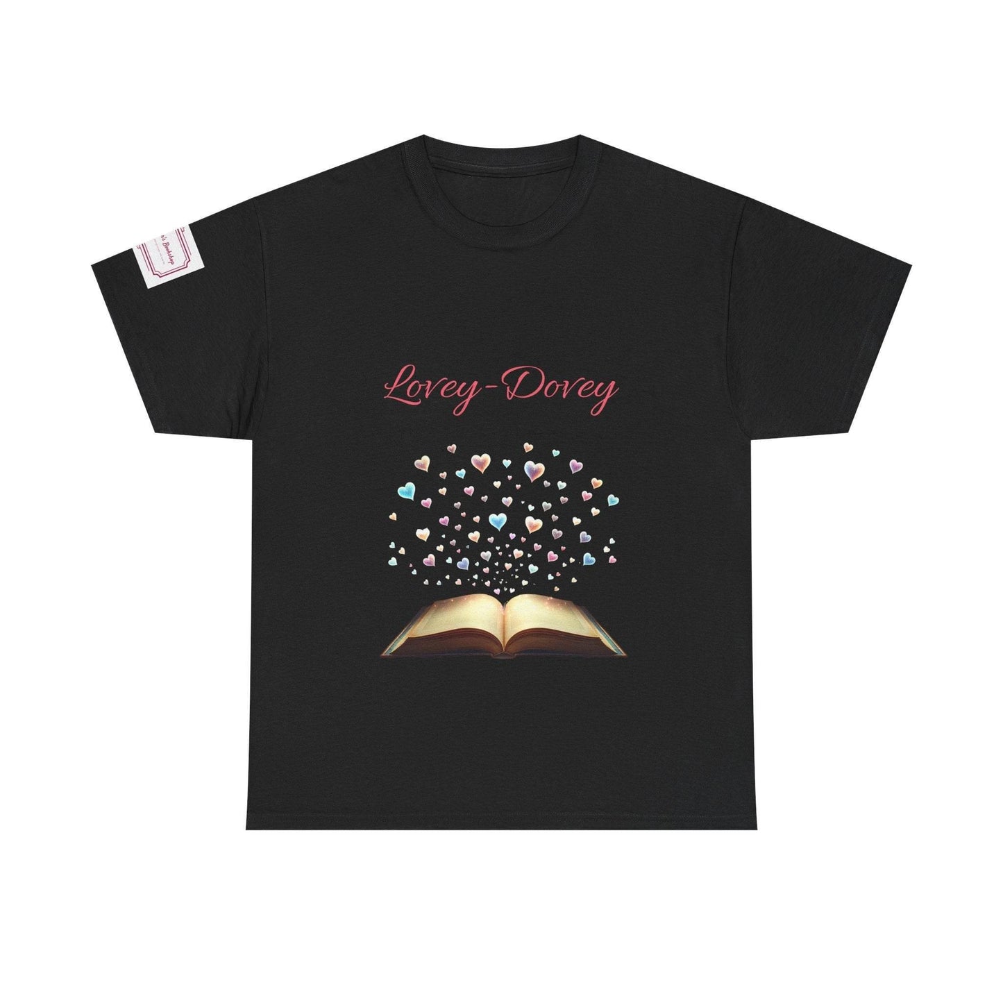 Lovey-Dovey - Unisex Heavy Cotton Tee - Sweet Romance - The Dreamer's Bookshop.