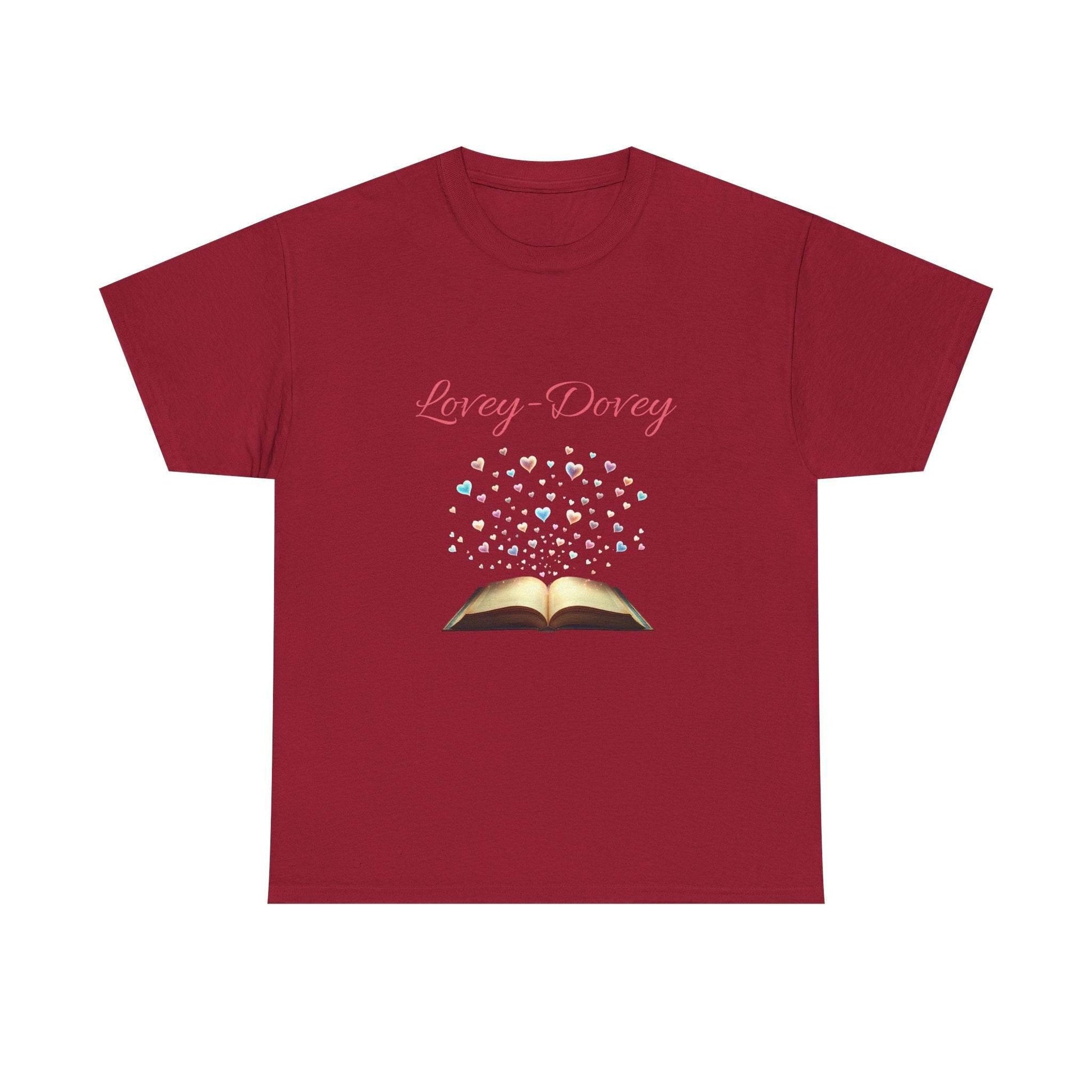 Lovey-Dovey - Graphic Tee - Unisex Heavy Cotton T-Shirt for Book Lovers - The Dreamer's Bookshop.