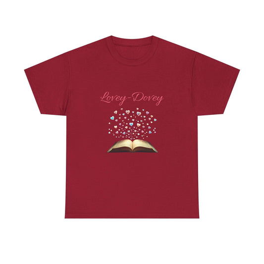 Lovey-Dovey - Graphic Tee - Unisex Heavy Cotton T-Shirt for Book Lovers - The Dreamer's Bookshop.