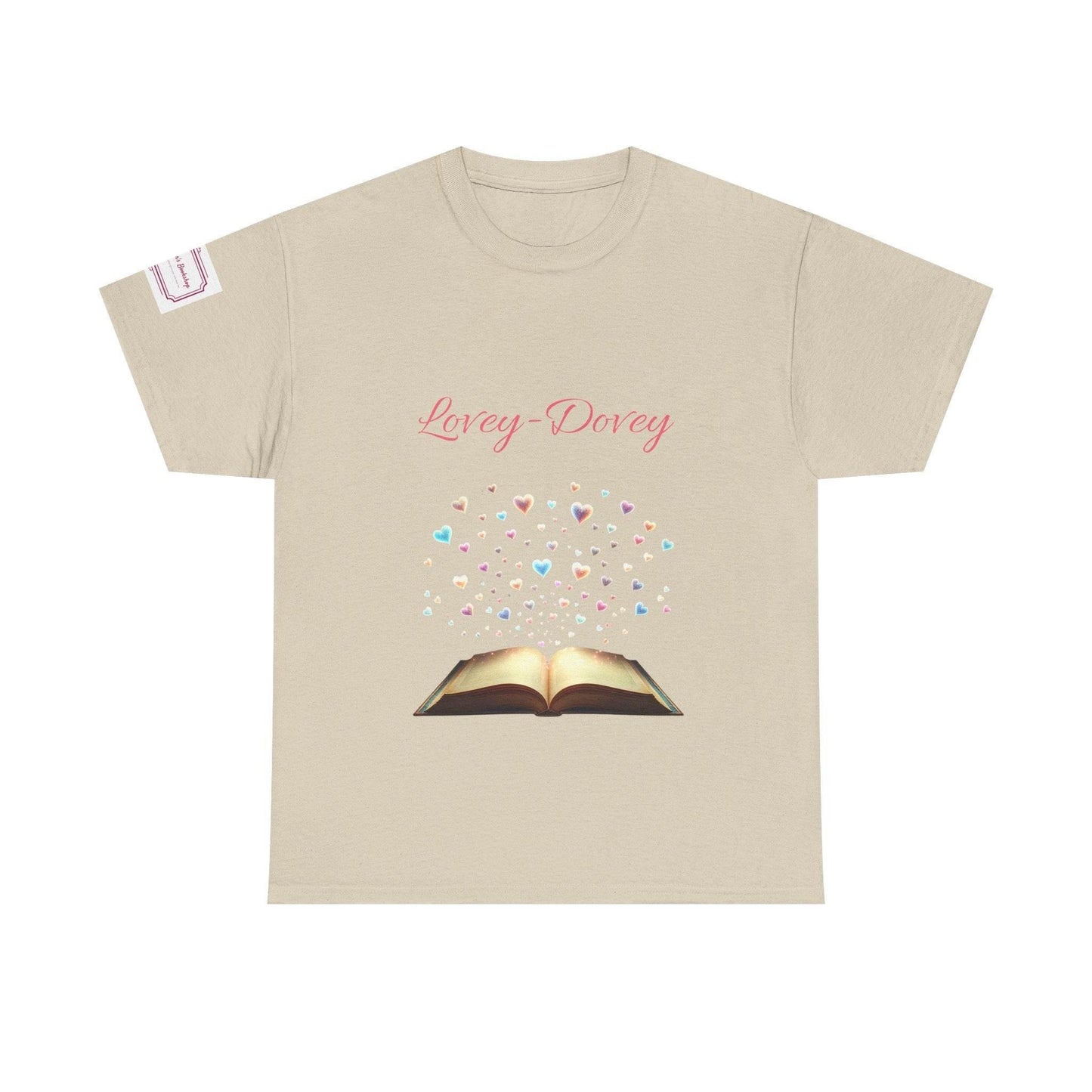 Lovey-Dovey - Unisex Heavy Cotton Tee - Sweet Romance - The Dreamer's Bookshop.