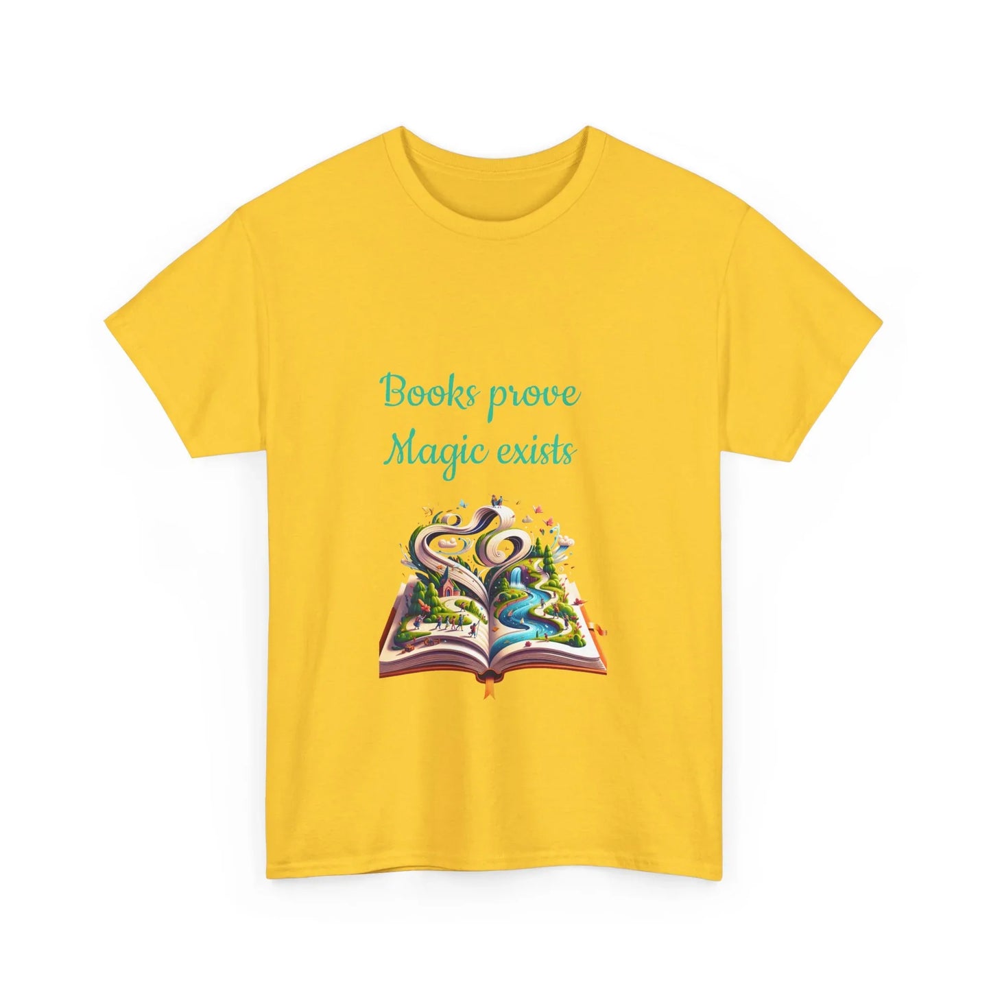 Book Lover's Unisex Heavy Cotton Tee - "Magic Exists" - The Dreamer's Bookshop.
