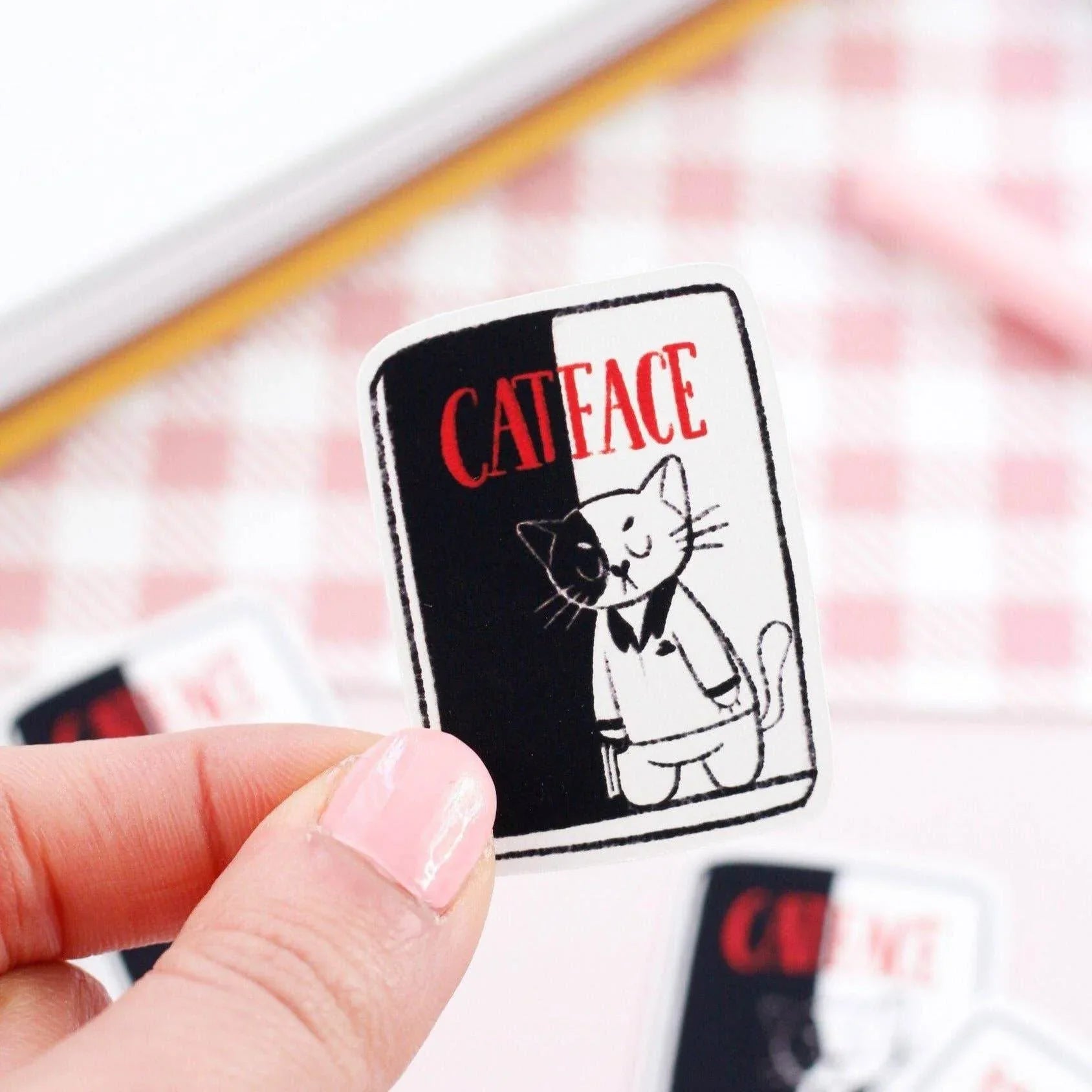 My Sweet Paper Card - Catface - Kattensticker - The Dreamer's Bookshop.