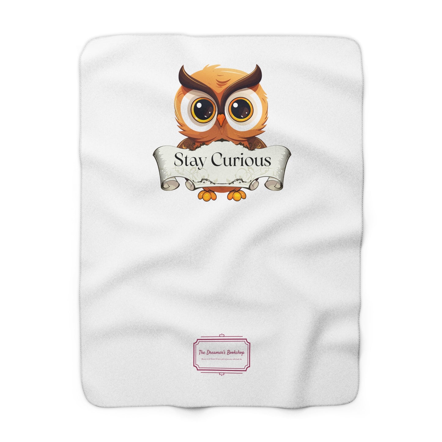 Cozy Sherpa Fleece Blanket - Stay Curious Design