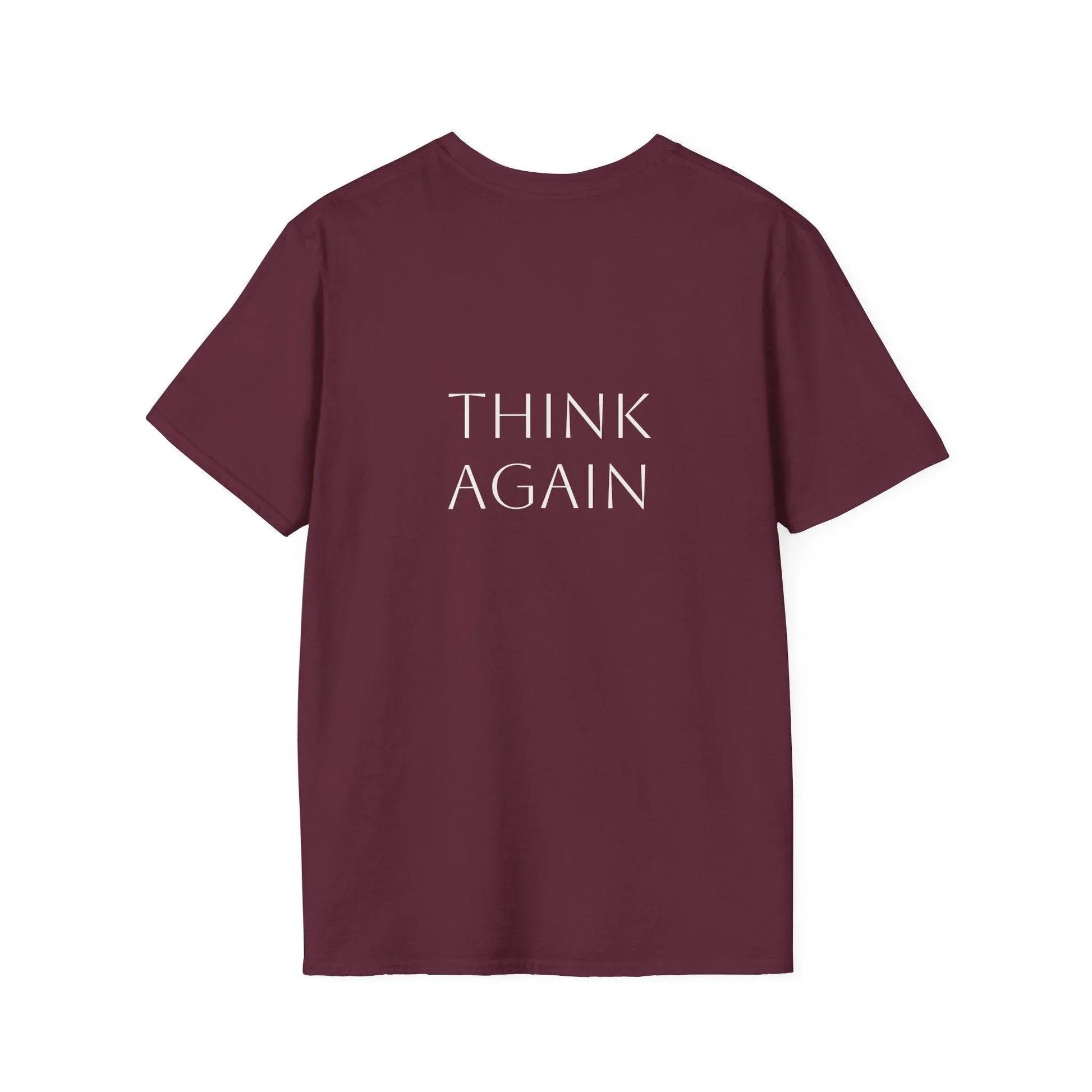 Unisex Softstyle T-Shirt - 'Think Again' - The Dreamer's Bookshop.