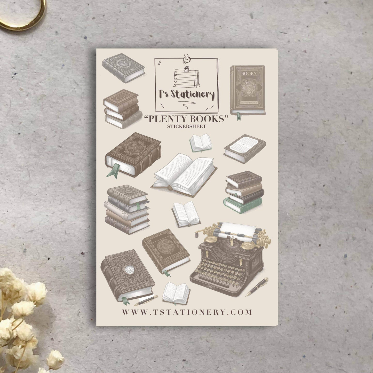 T's Stationery - Stickervel „Plenty Books” - The Dreamer's Bookshop.