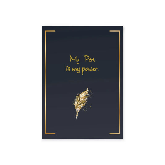 The Dreamer's Bookshop "My Pen is my Power" Art Print Card - The Dreamer's Bookshop.