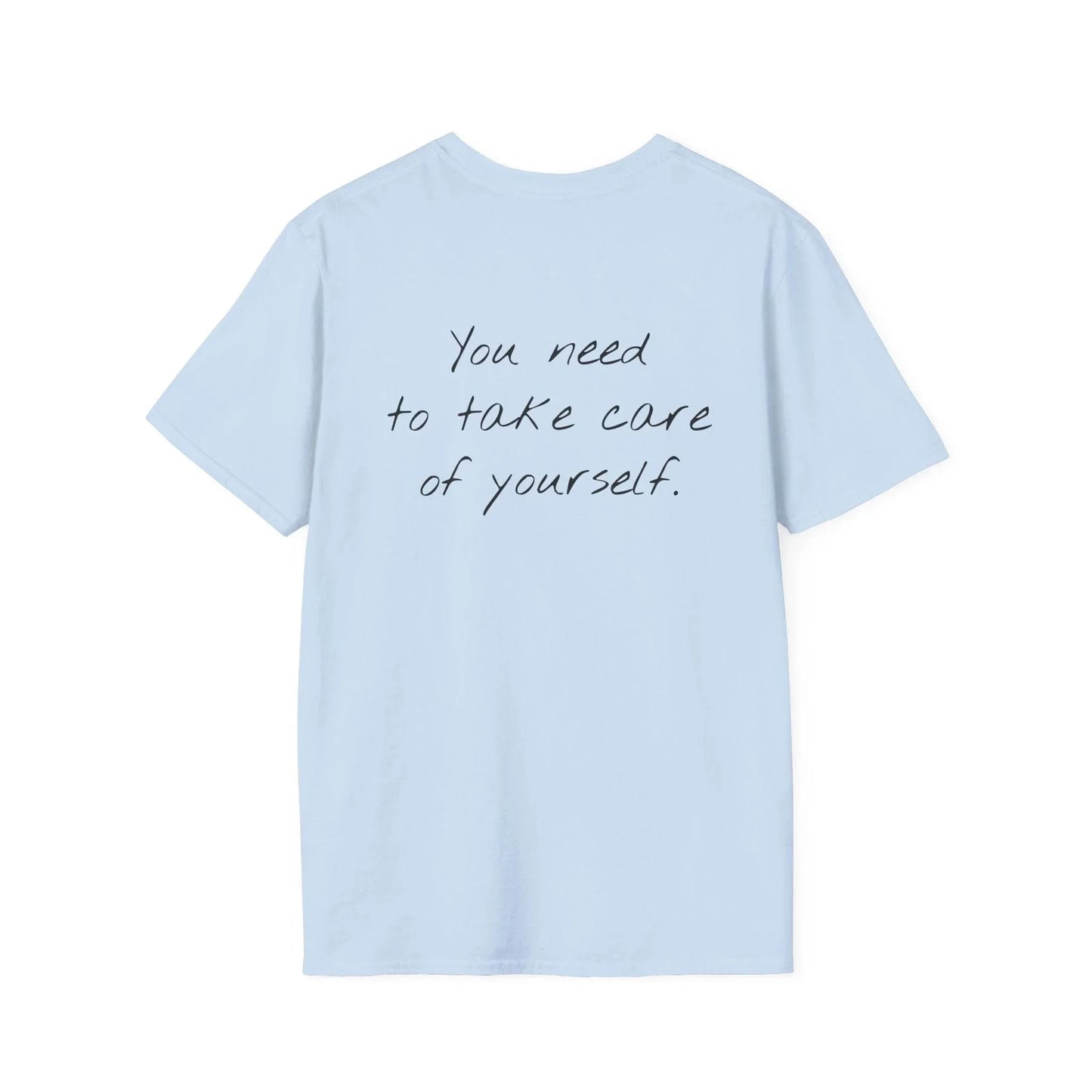 Unisex Softstyle T-Shirt - 'Take Care' Inspirational - The Dreamer's Bookshop.