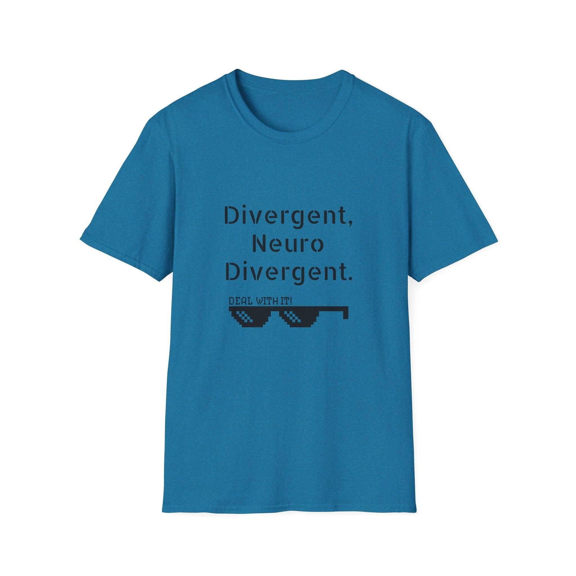 Divergent Neuro T-Shirt - Unisex Softstyle Tee for Neurodivergent Pride - The Dreamer's Bookshop.