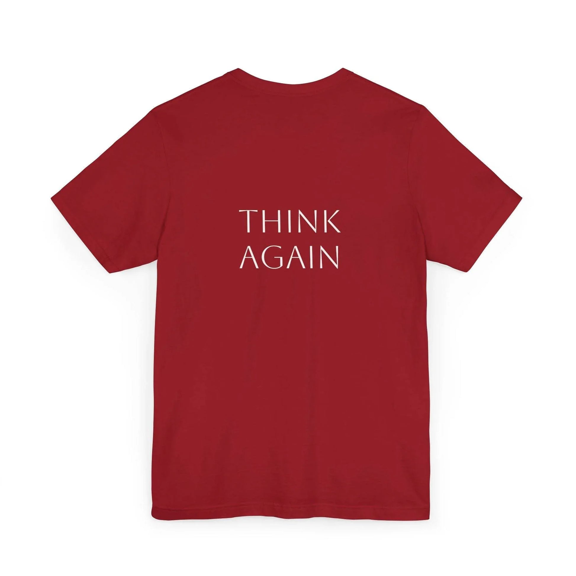 Inspirational Unisex Jersey T-Shirt - Think Again Vibe - The Dreamer's Bookshop.