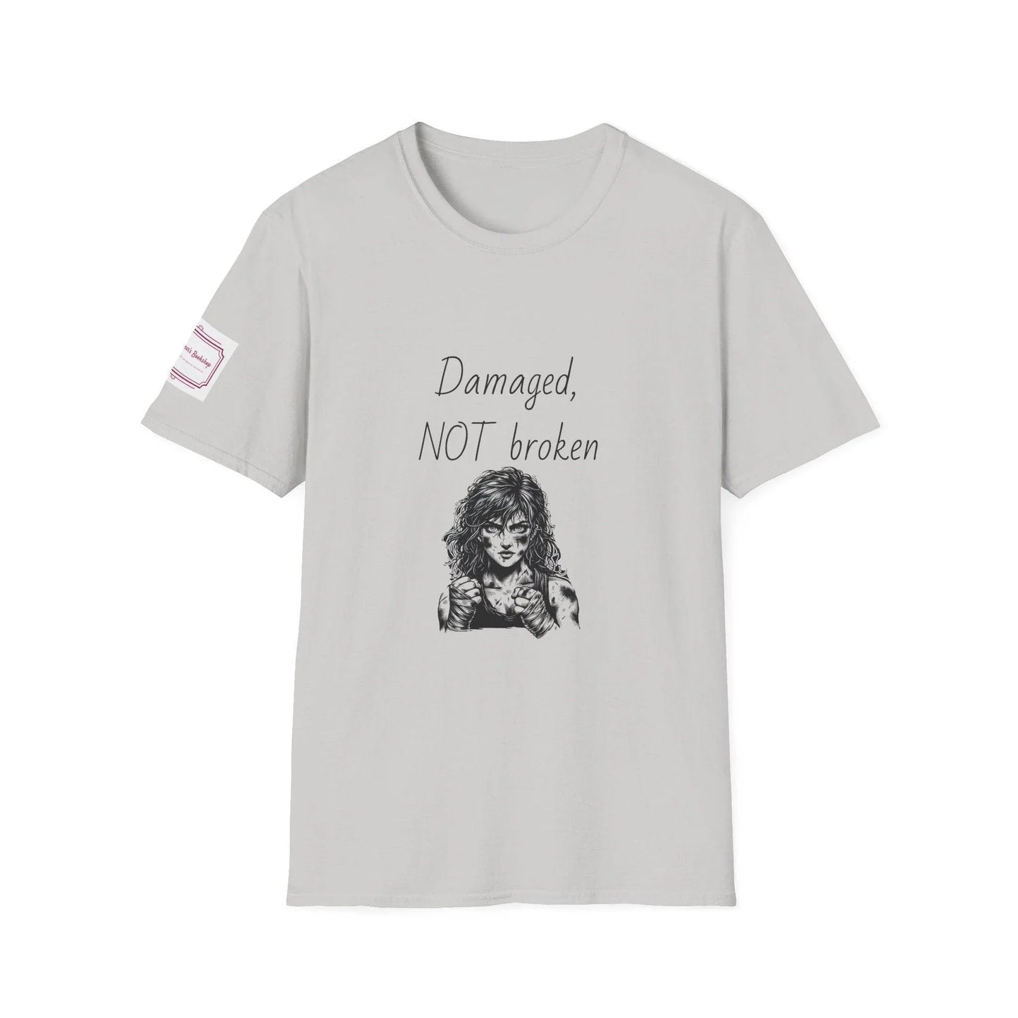 Fierce Survivor Unisex Softstyle T-Shirt - 'Damaged, NOT broken' - The Dreamer's Bookshop.