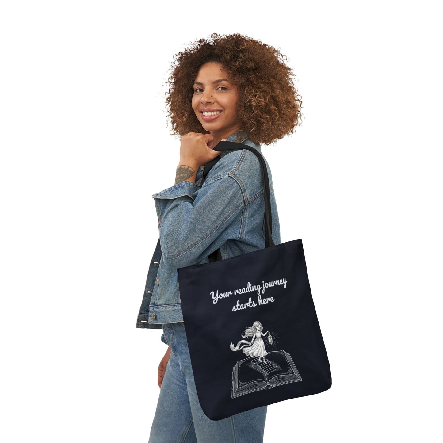 Whimsical Tote Bag - "Reading Journey"