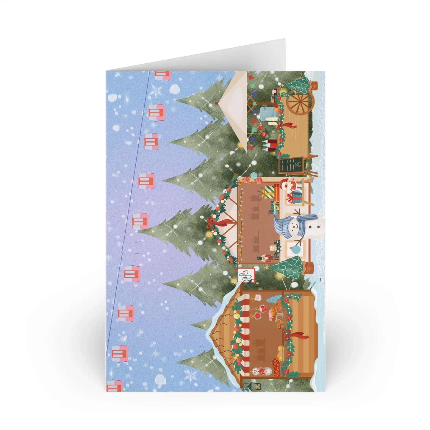 The Dreamer's Bookshop "Winter Market" Christmas Card - The Dreamer's Bookshop.