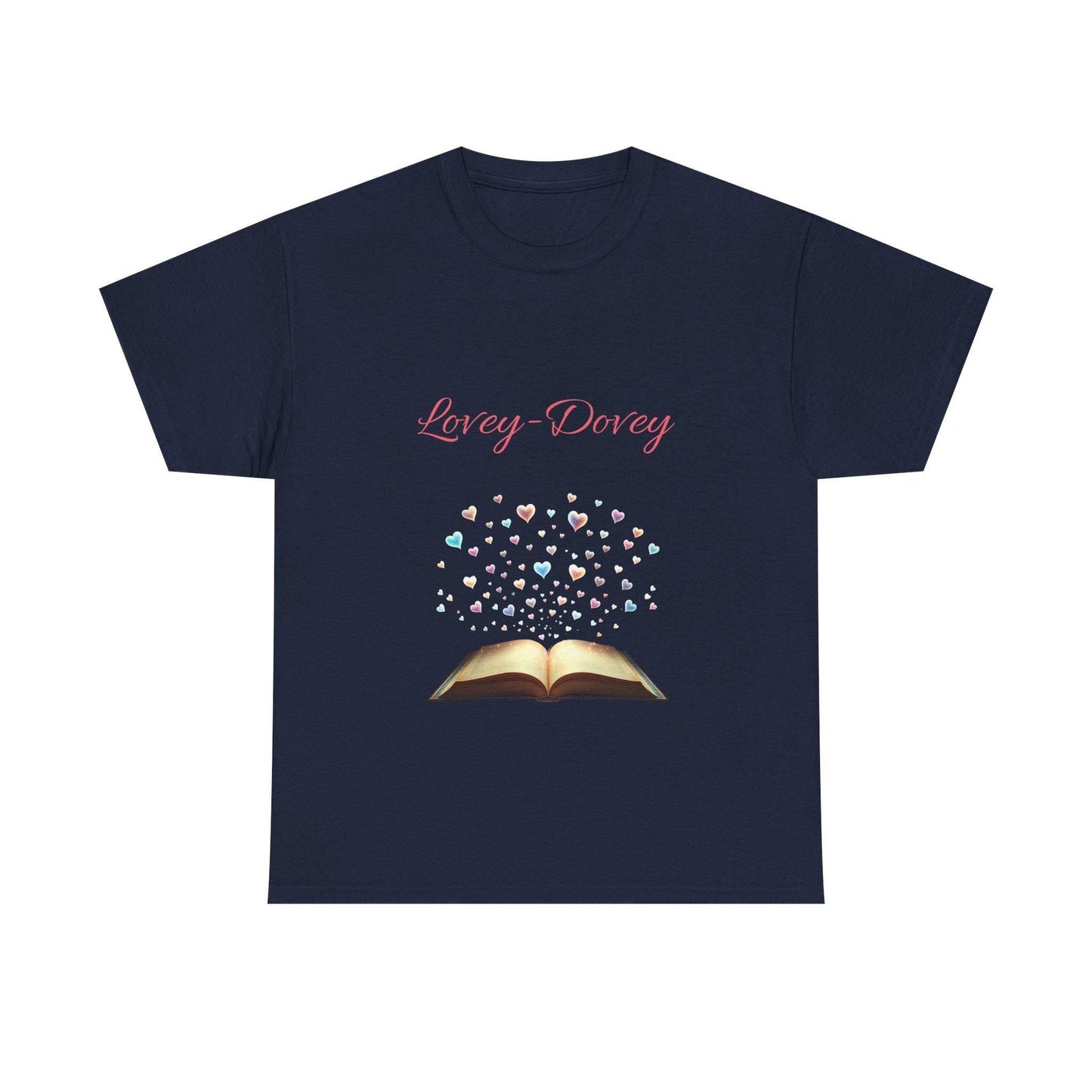 Lovey-Dovey - Unisex Heavy Cotton Tee - Sweet Romance - The Dreamer's Bookshop.