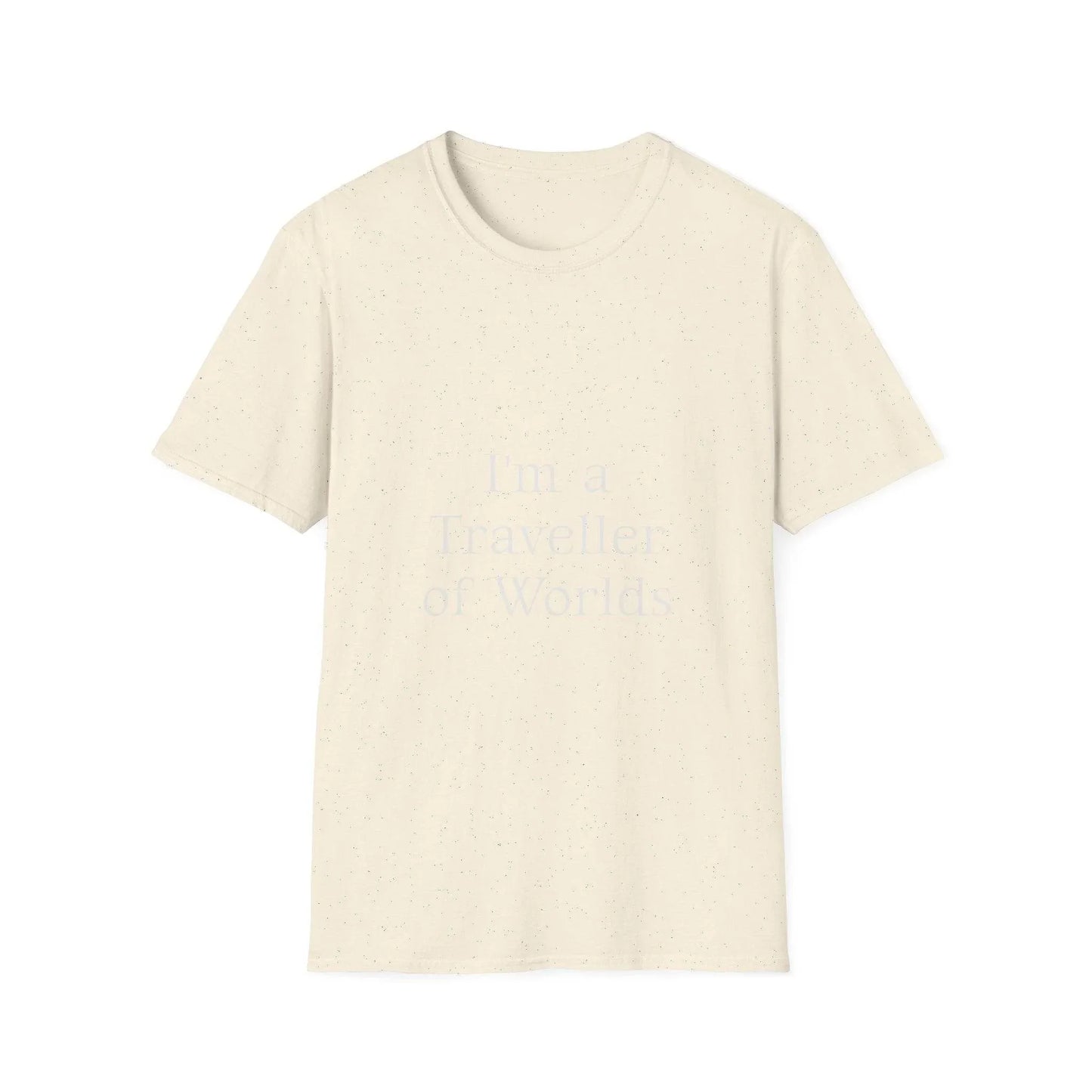 Unisex Softstyle T-Shirt - 'I'm a Traveller of Worlds' & 'Books Take Me Places Far & Beyond' - The Dreamer's Bookshop.
