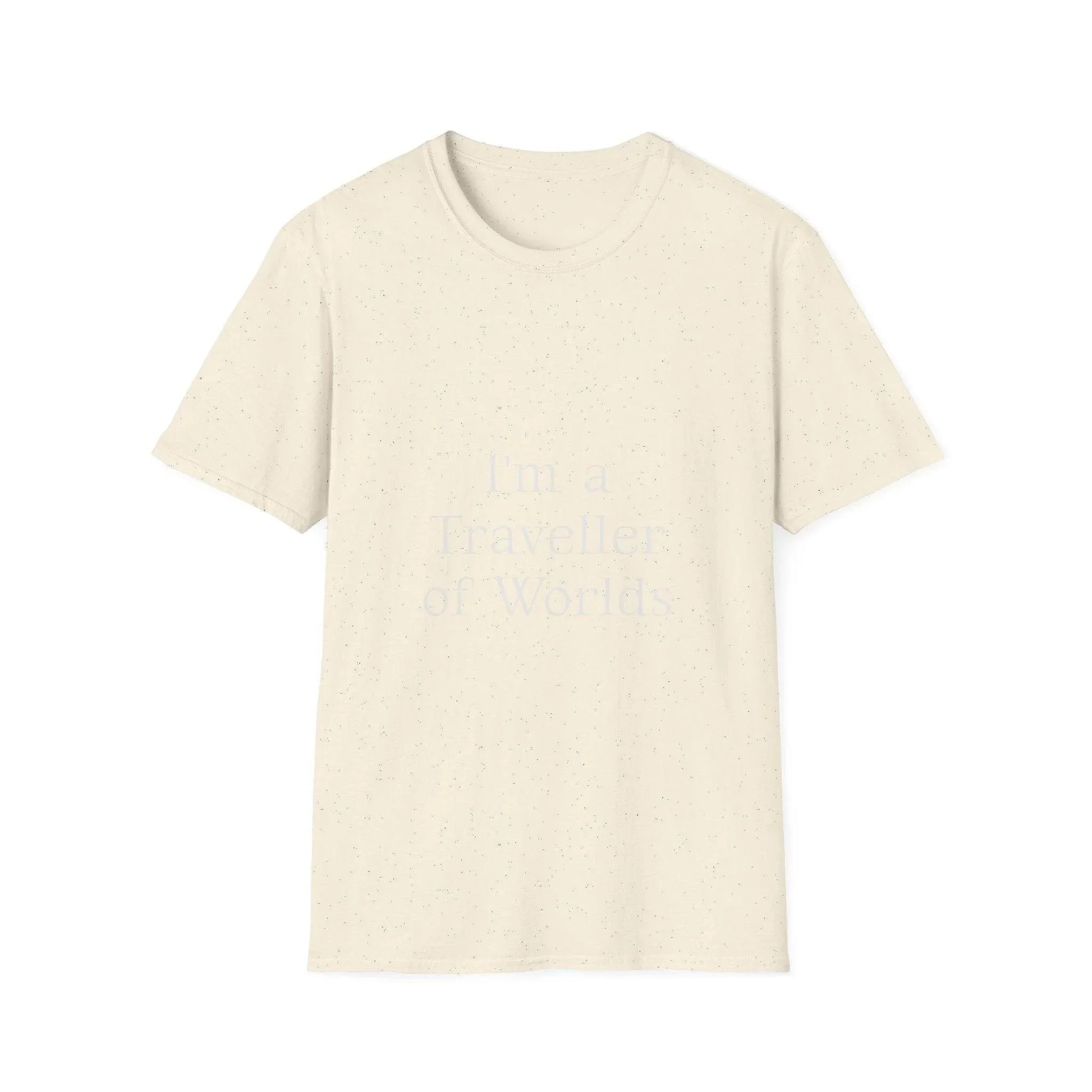 Unisex Softstyle T-Shirt - 'I'm a Traveller of Worlds' & 'Books Take Me Places Far & Beyond' - The Dreamer's Bookshop.