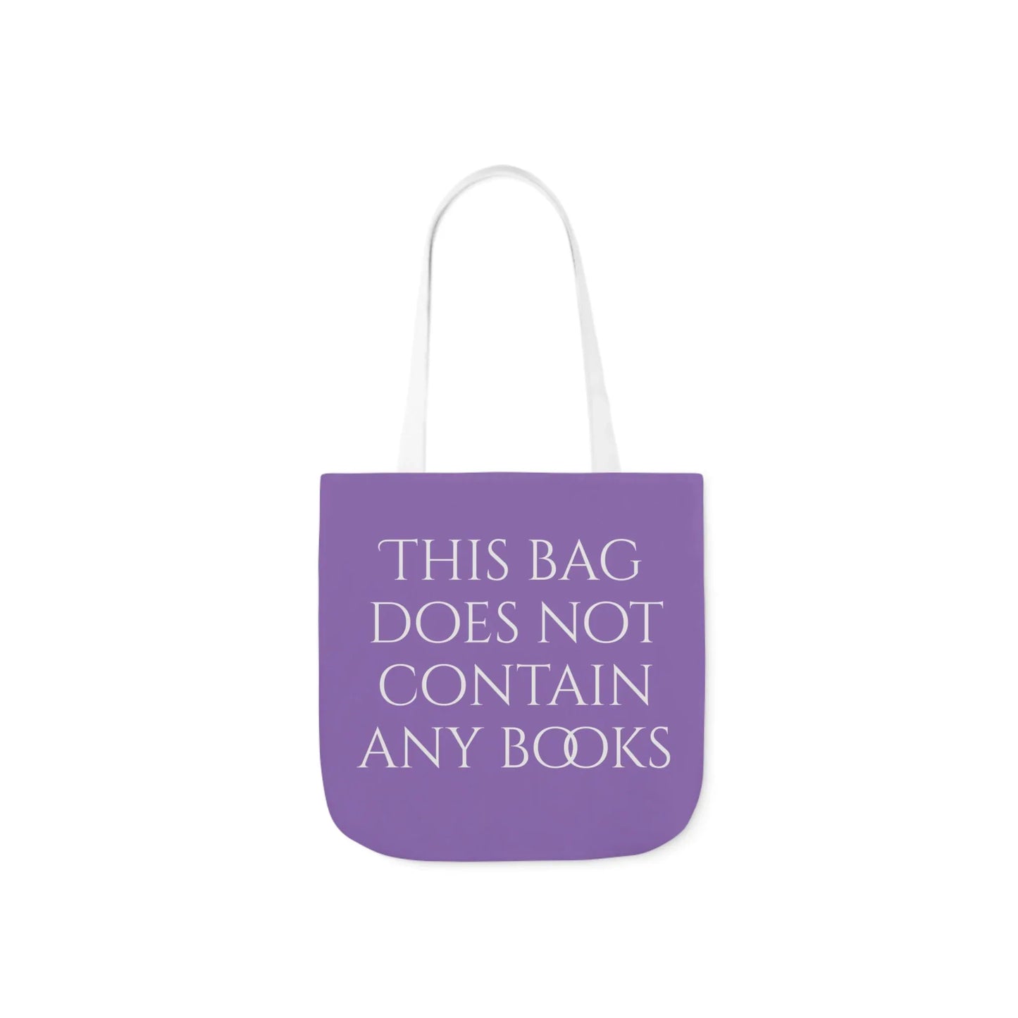 Funny Canvas Tote Bag - "This Bag Does Not Contain Any Books" - 5-Color Straps - The Dreamer's Bookshop.