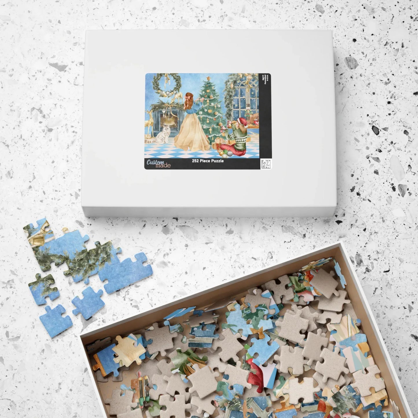 Christmas Morning Family Puzzle — Holiday Scene Jigsaw (110/252/520/1014 pcs) - The Dreamer's Bookshop.