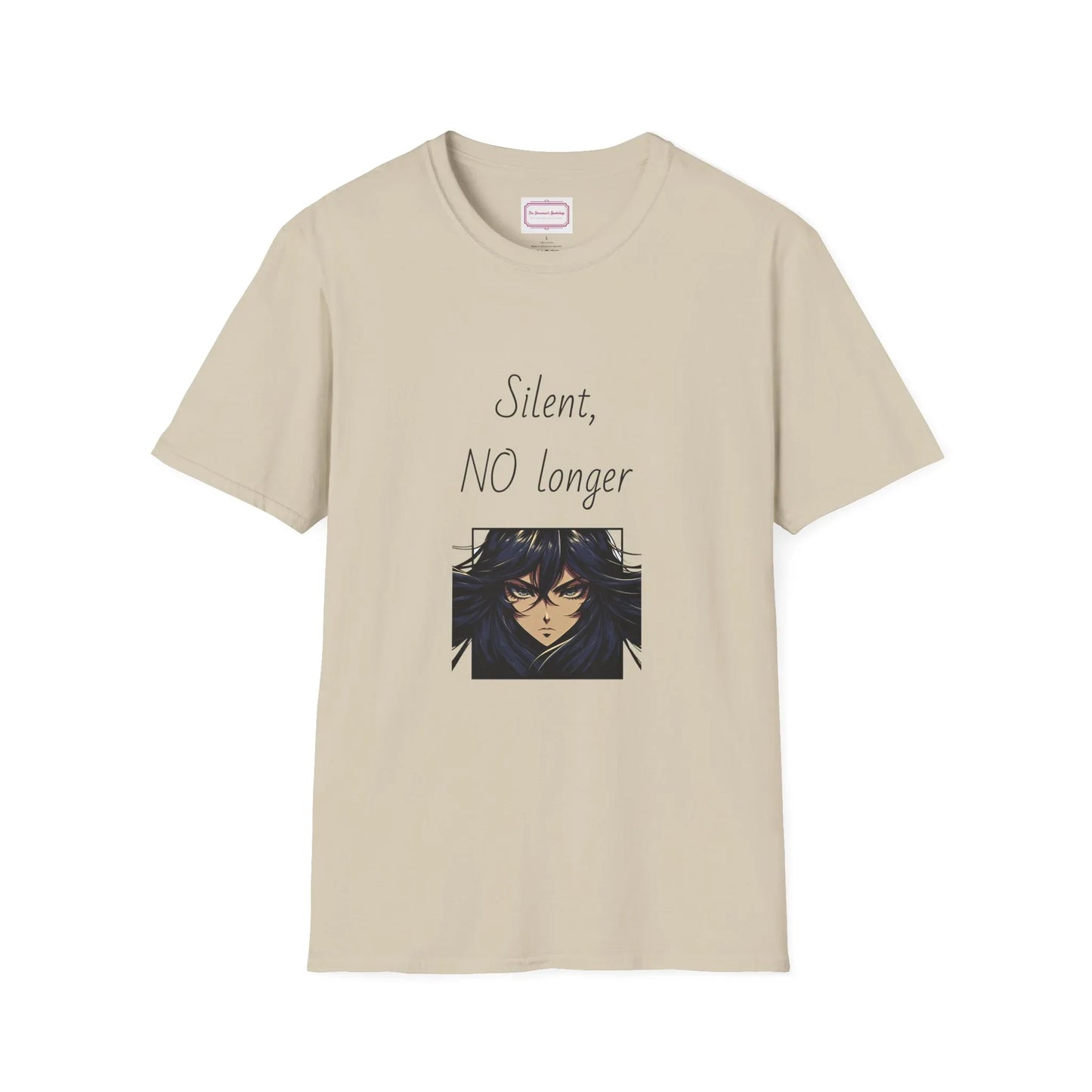 Inspirational Unisex Softstyle T-Shirt - "Silent, NO longer" - The Dreamer's Bookshop.