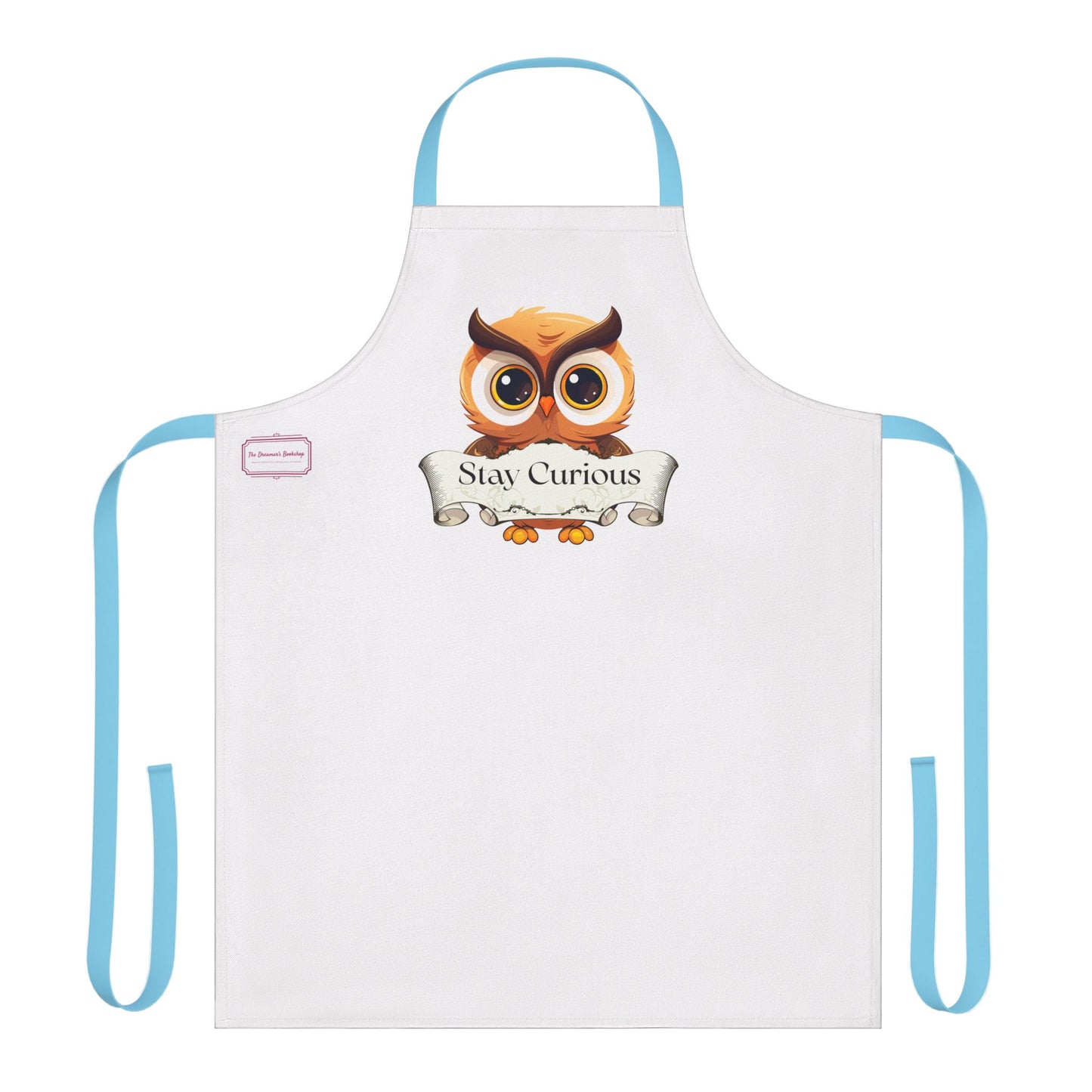 Fun Book Lover Apron with 5-Color Straps | "Stay Curious"