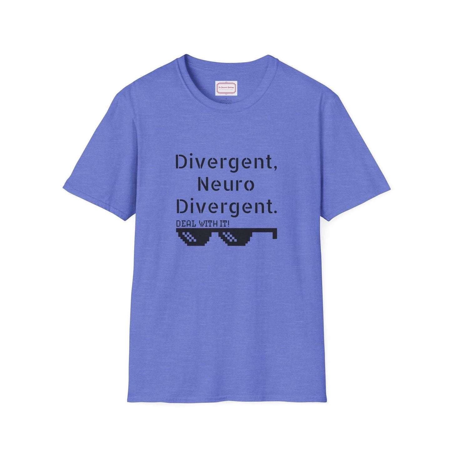 Divergent Neurodivergent T-Shirt - Unisex Softstyle Tee for Acceptance and Awareness - The Dreamer's Bookshop.