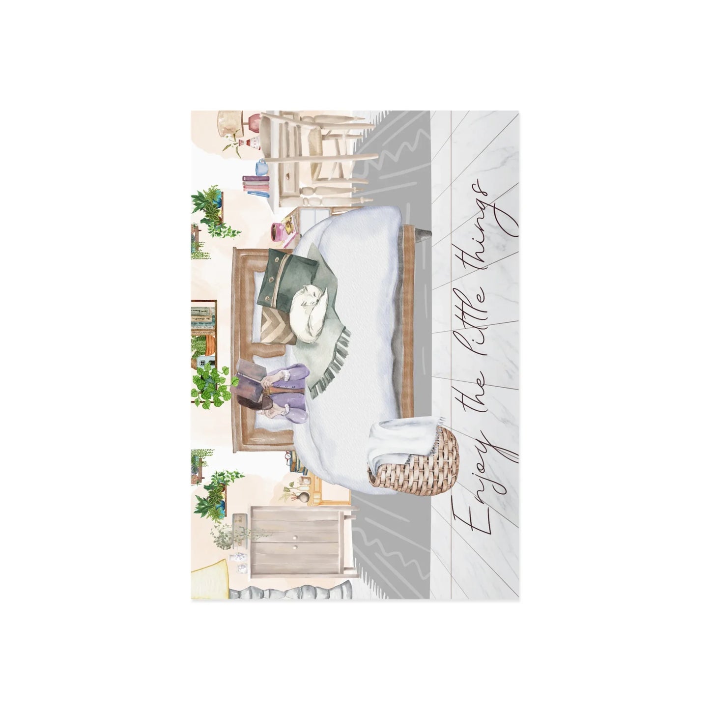 The Dreamer's Bookshop "Bedroom" Enjoy the Little Things Card - The Dreamer's Bookshop.