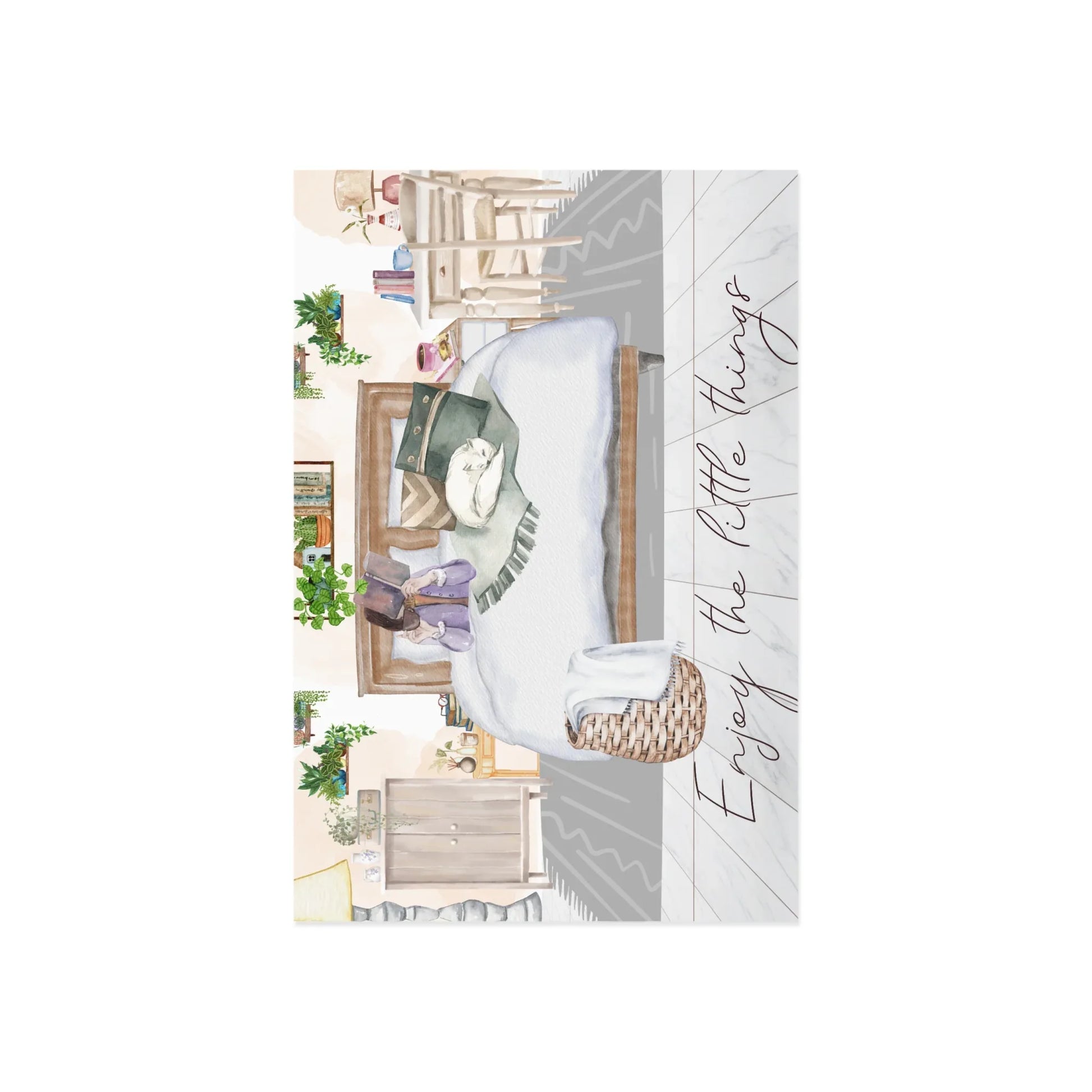 The Dreamer's Bookshop "Bedroom" Enjoy the Little Things Card - The Dreamer's Bookshop.