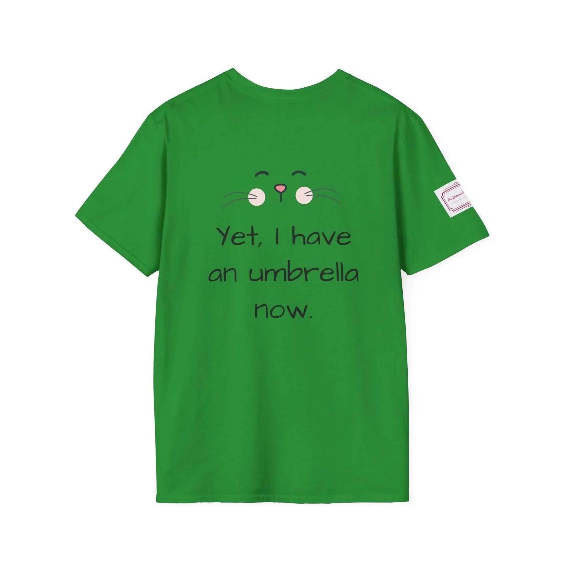 Inspirational Unisex Softstyle T-Shirt - 'Umbrella' Motivational Design - The Dreamer's Bookshop.