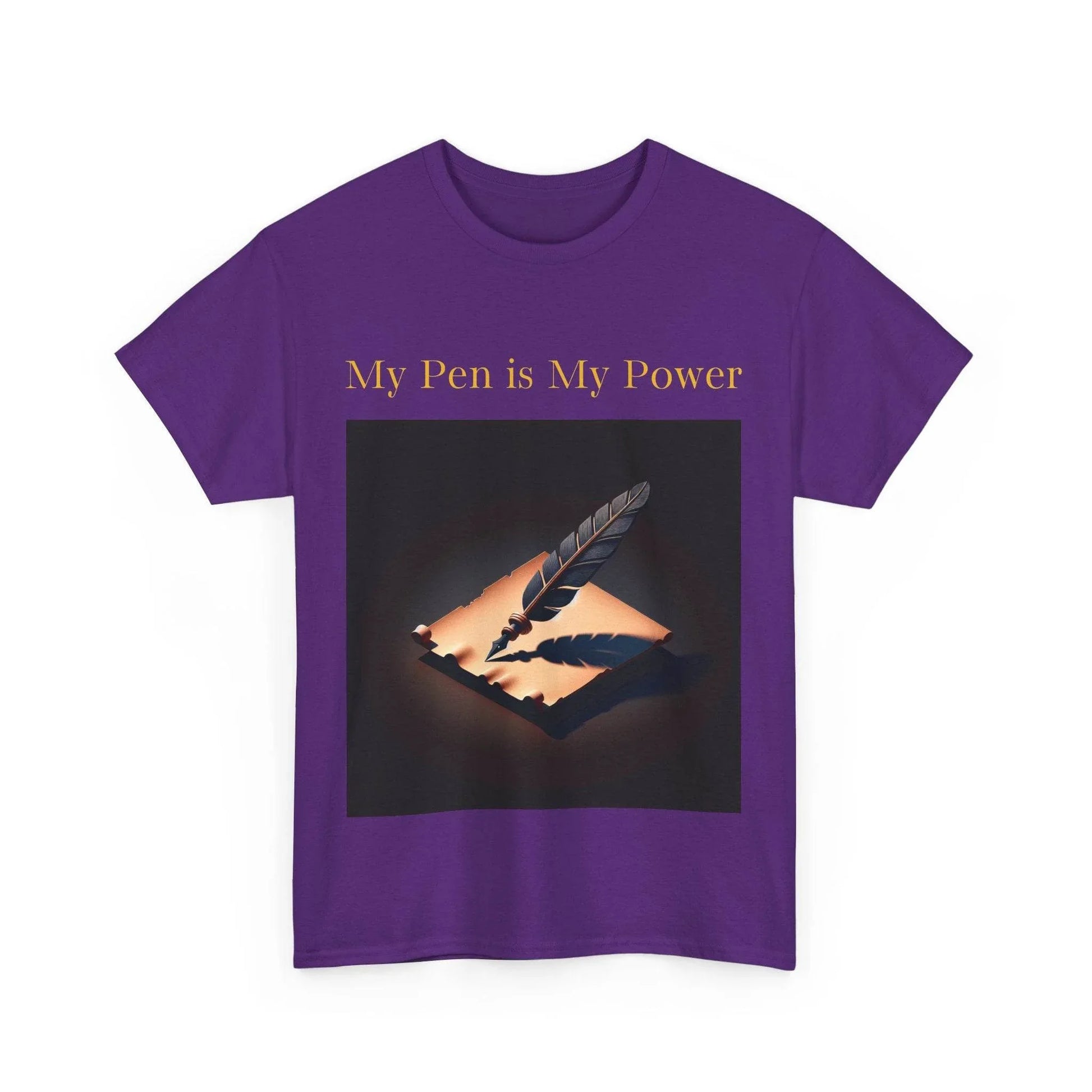 My Pen is My Power Unisex Heavy Cotton Tee - Creative Writer's Apparel - The Dreamer's Bookshop.