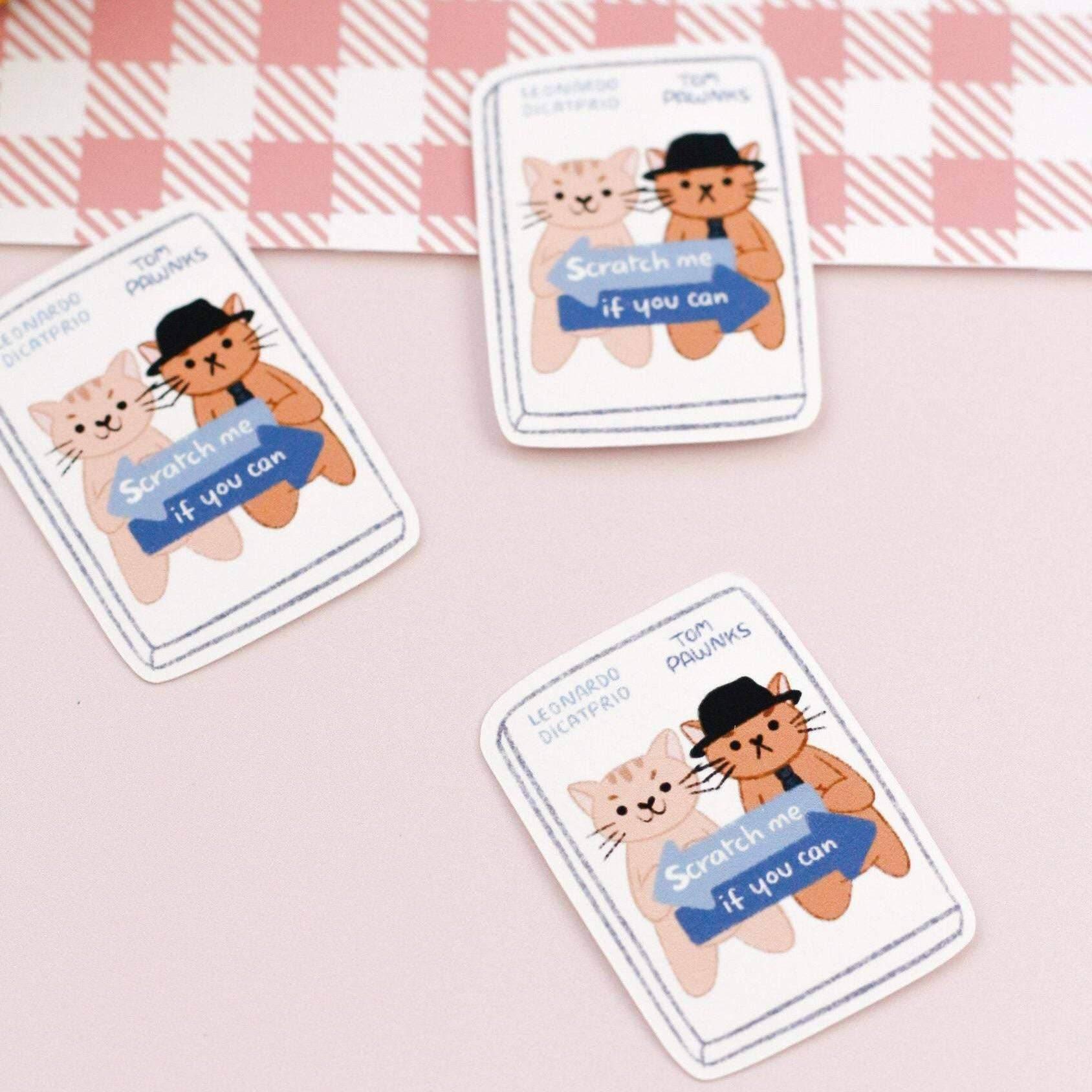 My Sweet Paper Card - Kras me als je kunt - Kattensticker - The Dreamer's Bookshop.