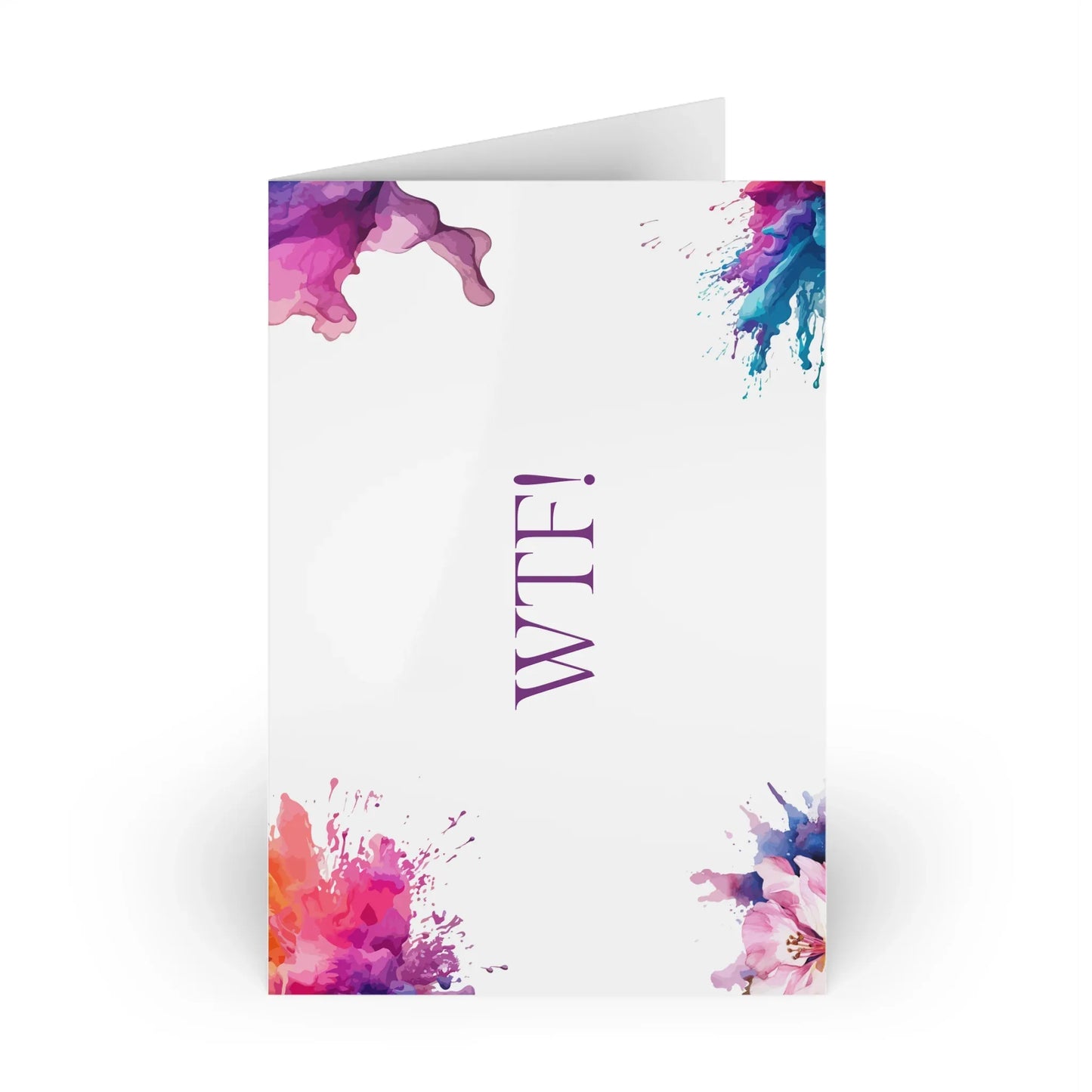Watercolor Art Exclamation Card "WTF" Joyful Print - The Dreamer's Bookshop.