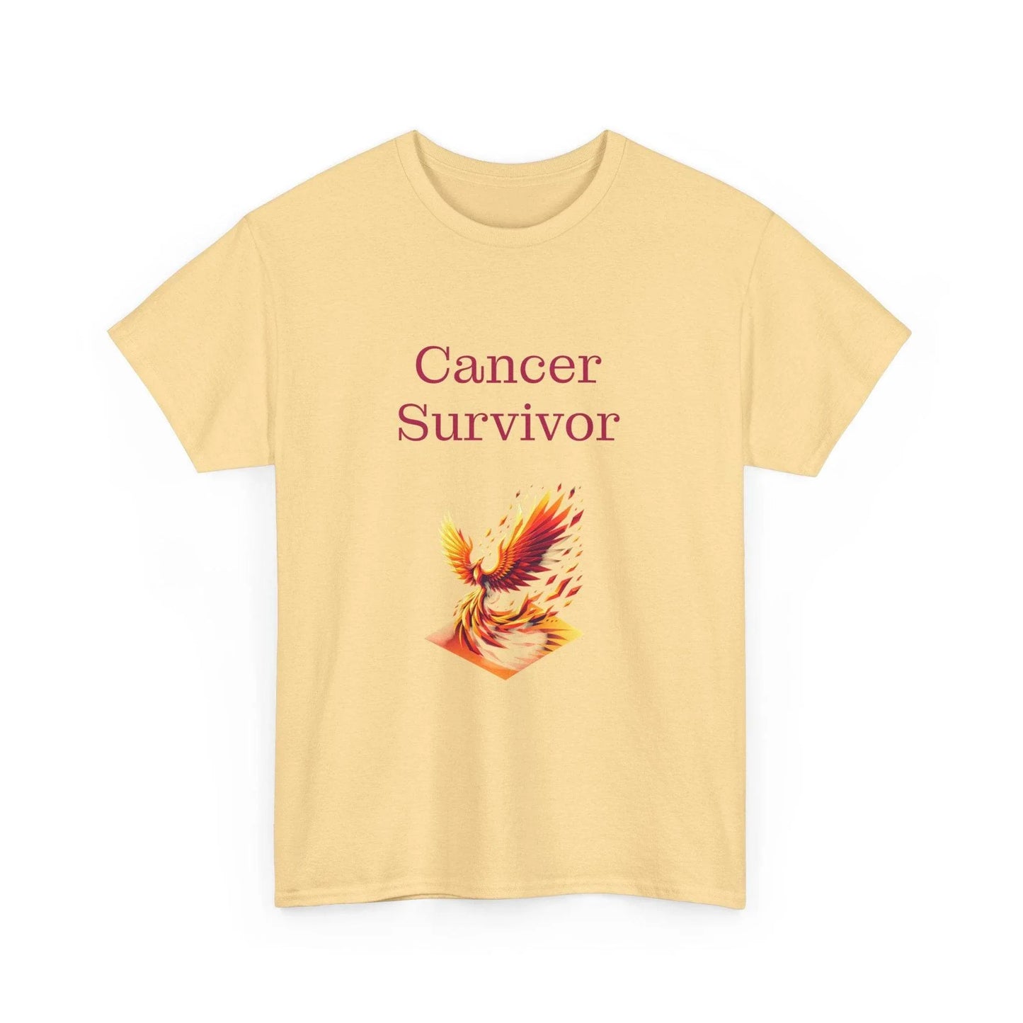Cancer Survivor Unisex Heavy Cotton Tee - Empowering Apparel for Health Awareness - The Dreamer's Bookshop.